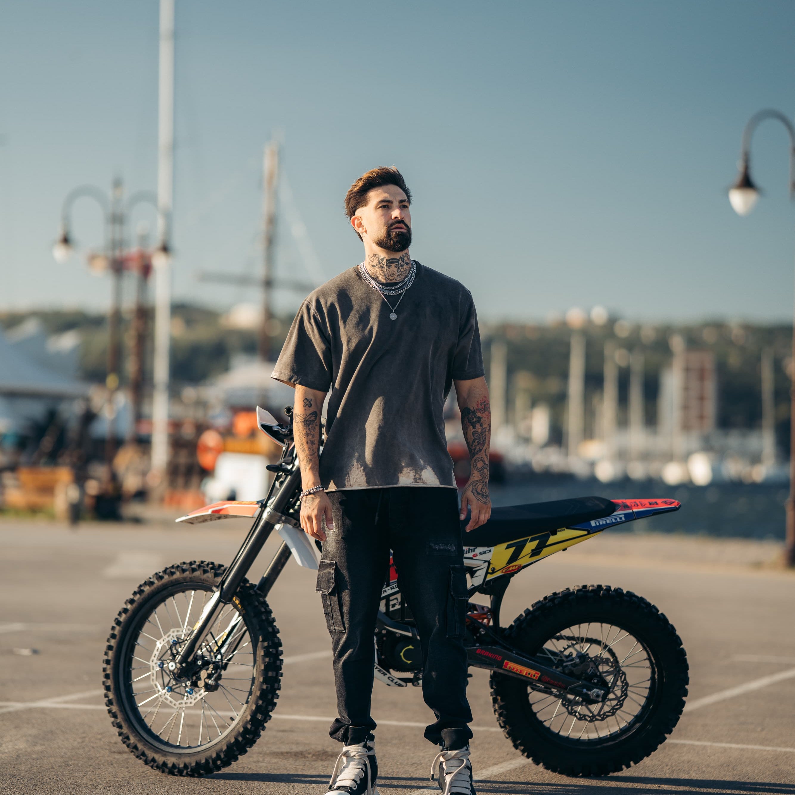 Denim Cargo Pant - Black