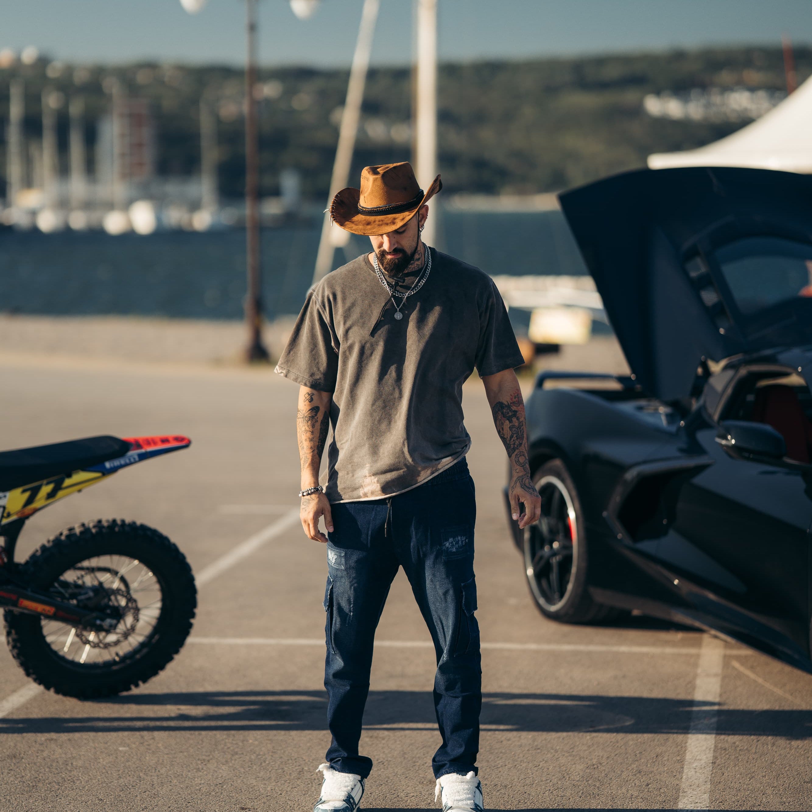 Denim Cargo Pant - Blue