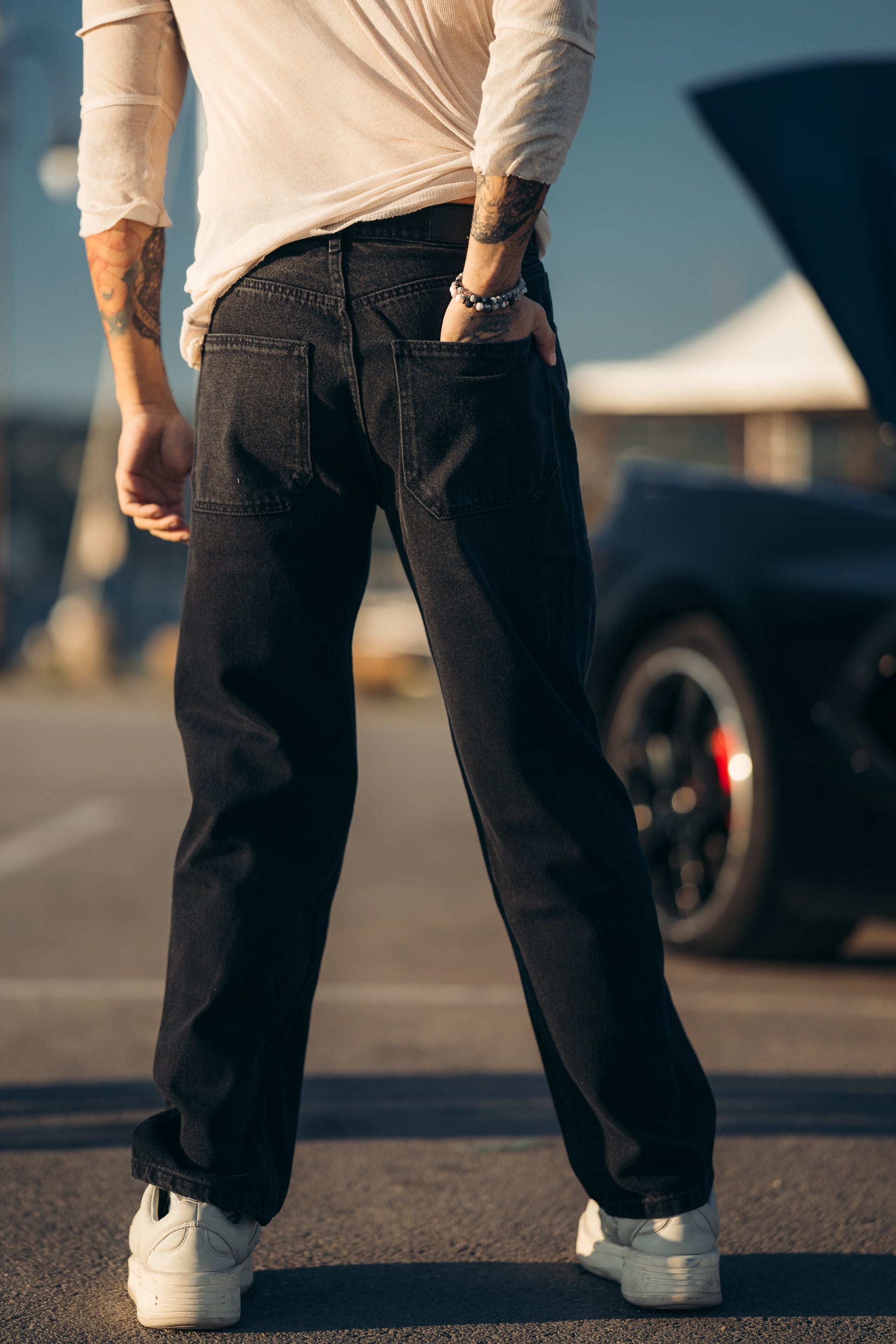 Reborn Raw 80s 5 Pocket - 80s Shadow Black Jeans