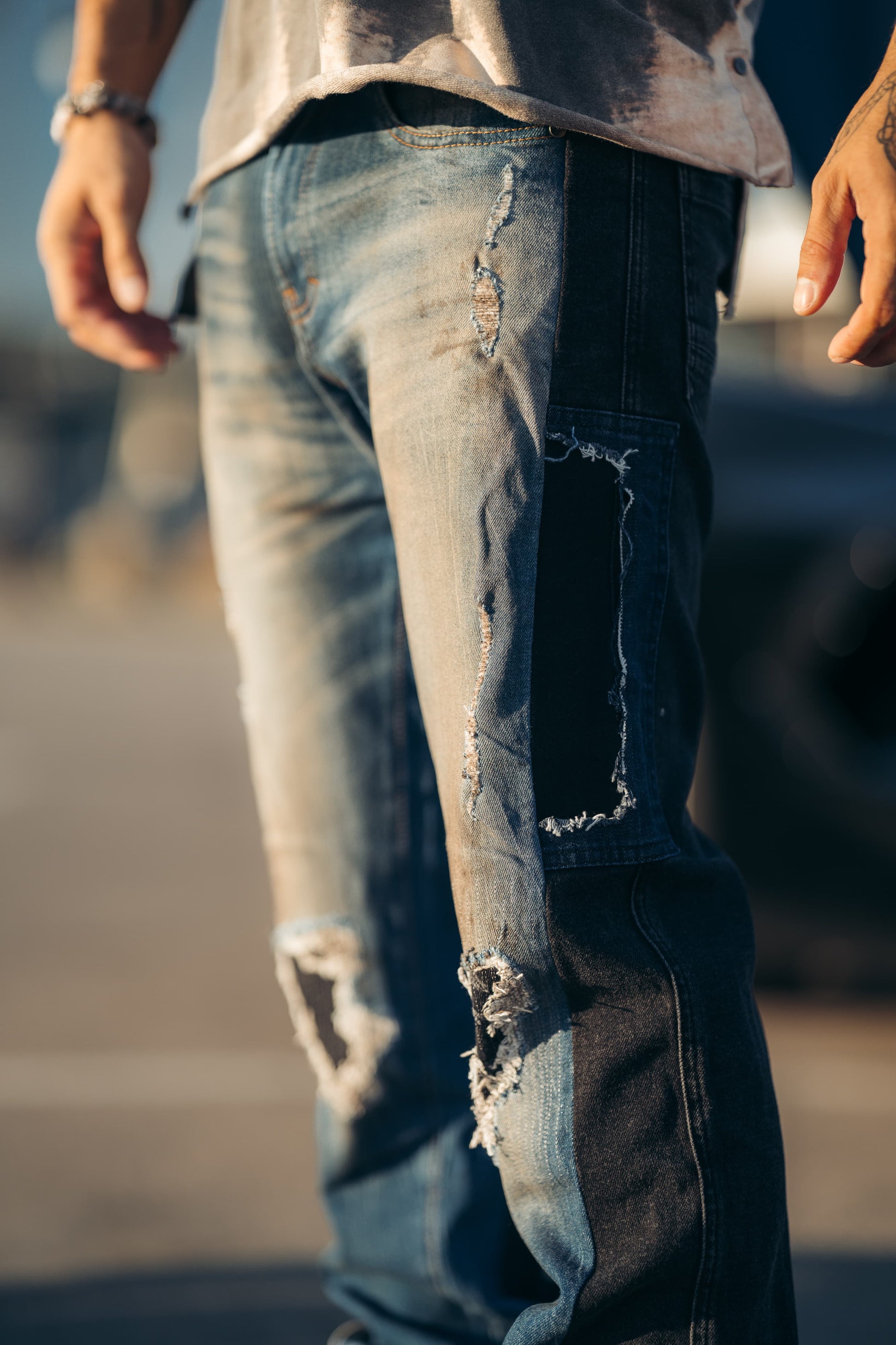 Hybrid Black / Vintage Indigo Jeans