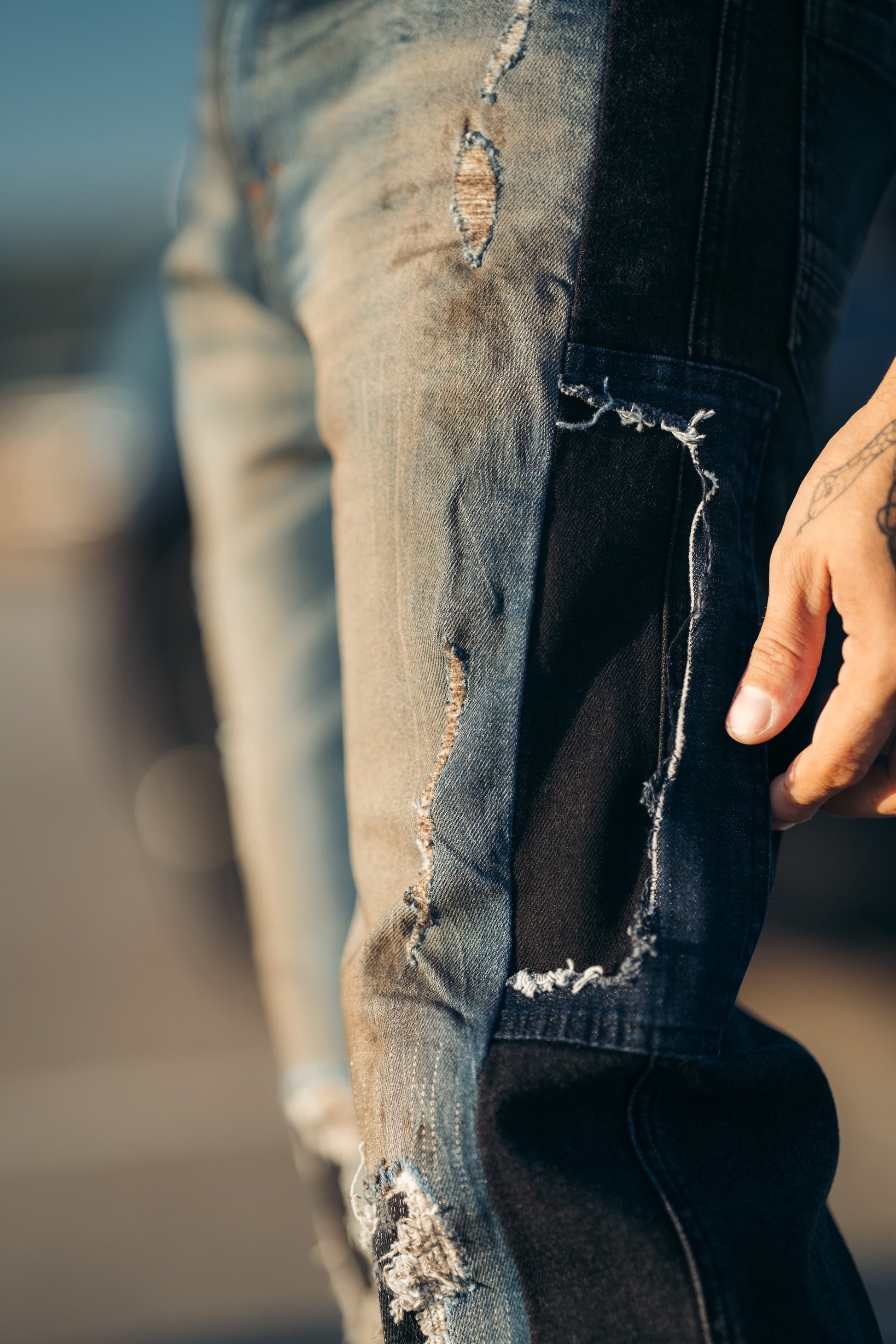 Hybrid Black / Vintage Indigo Jeans