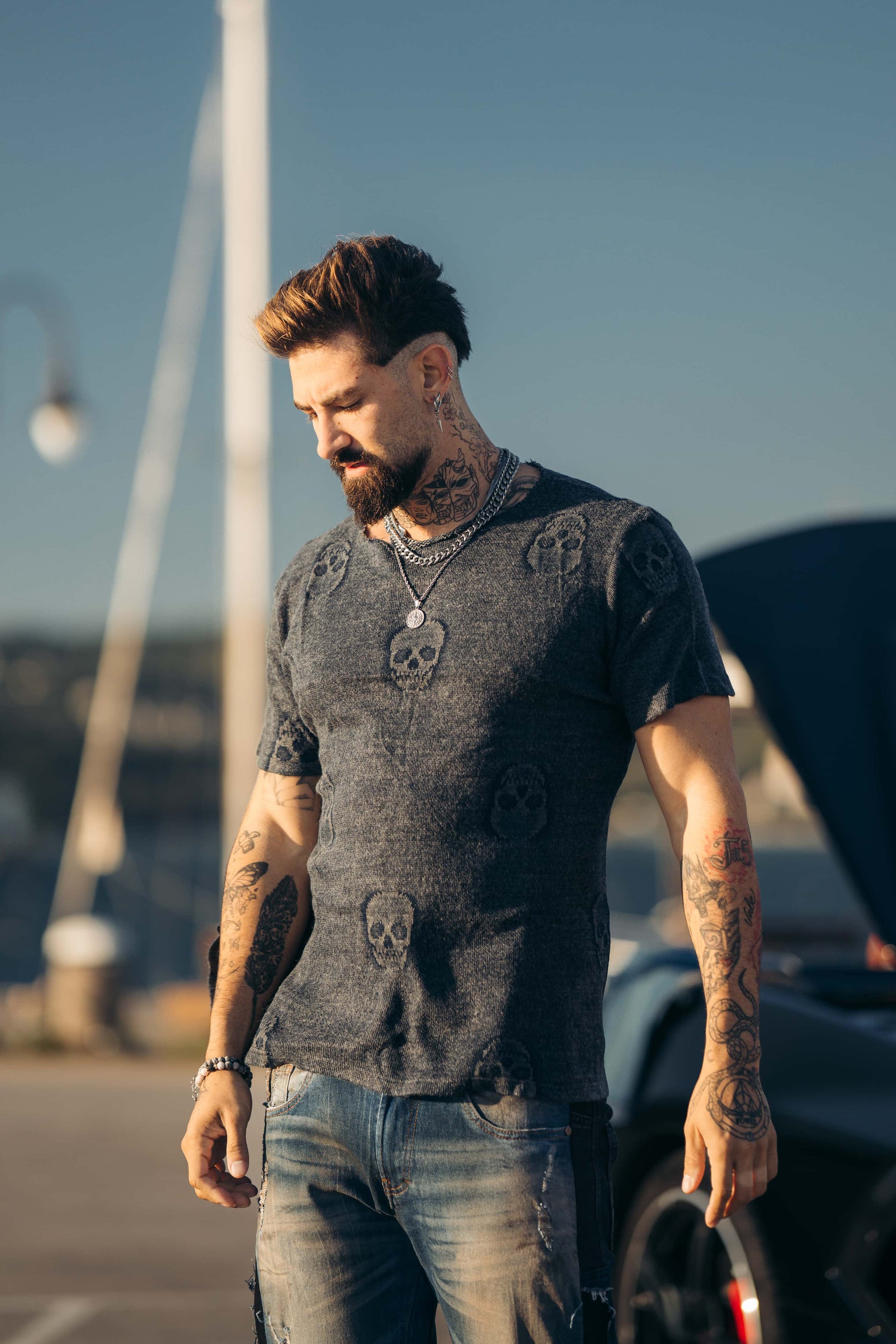 Sinner X - Vintage Blue T-Shirt