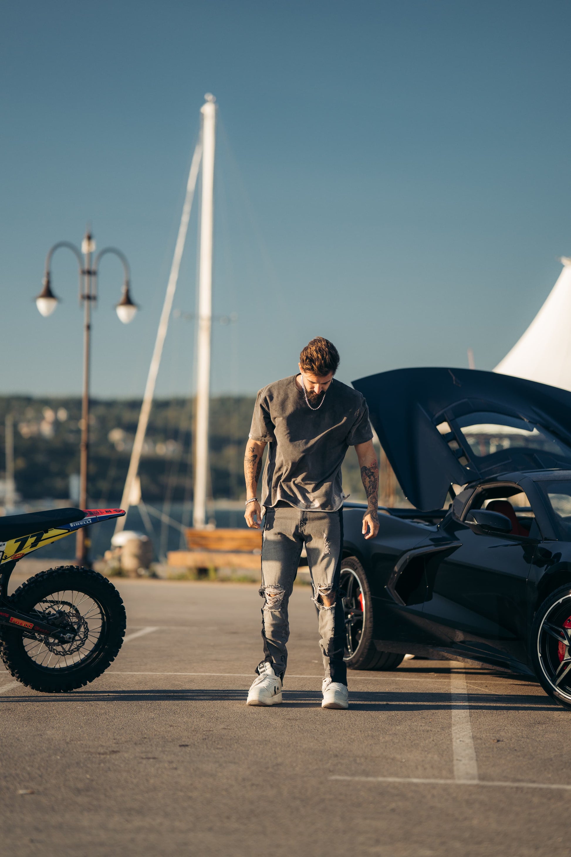 Hybrid Black / Goth Grey 5 Pocket Jeans