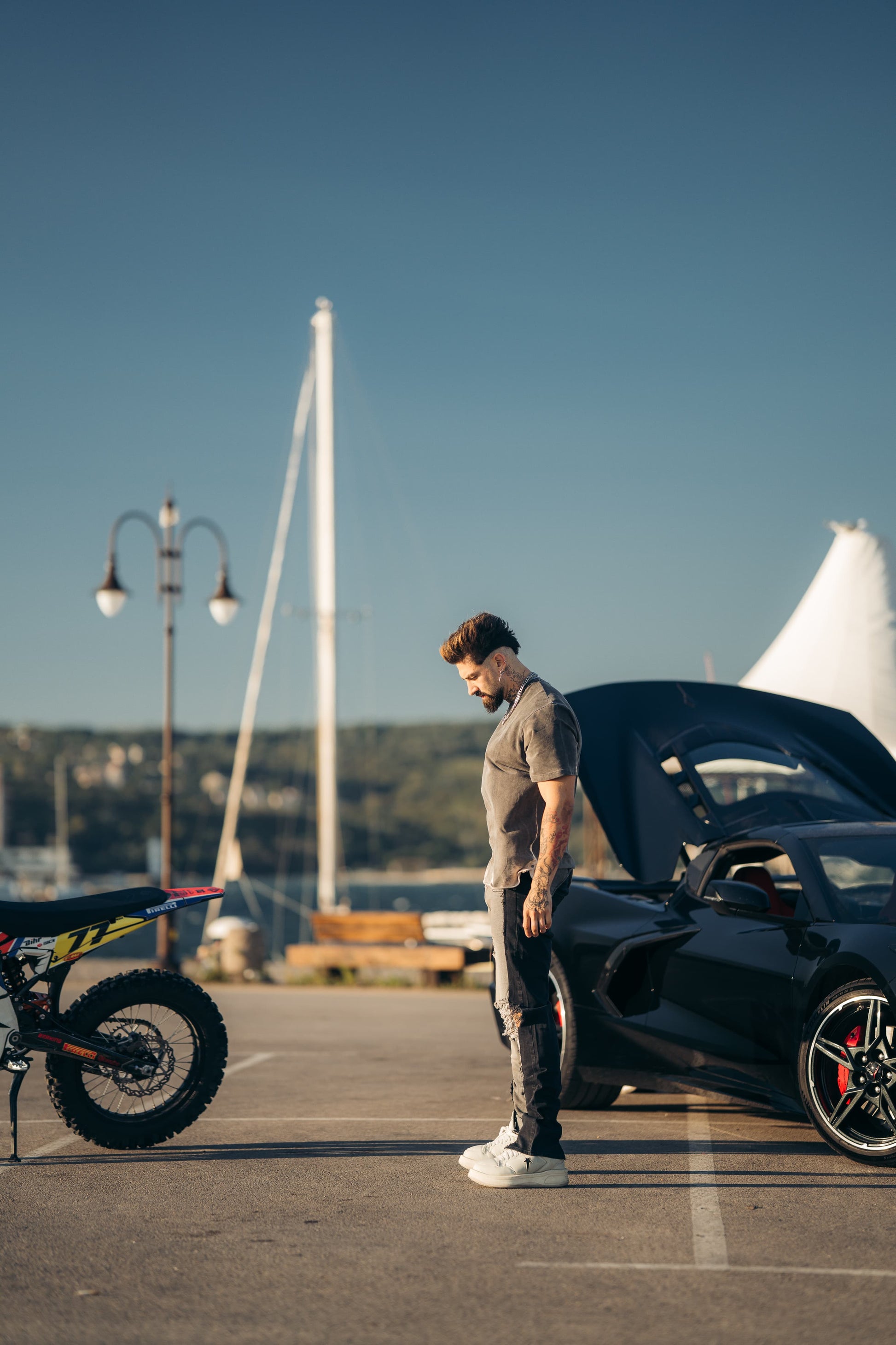 Hybrid Black / Goth Grey 5 Pocket Jeans