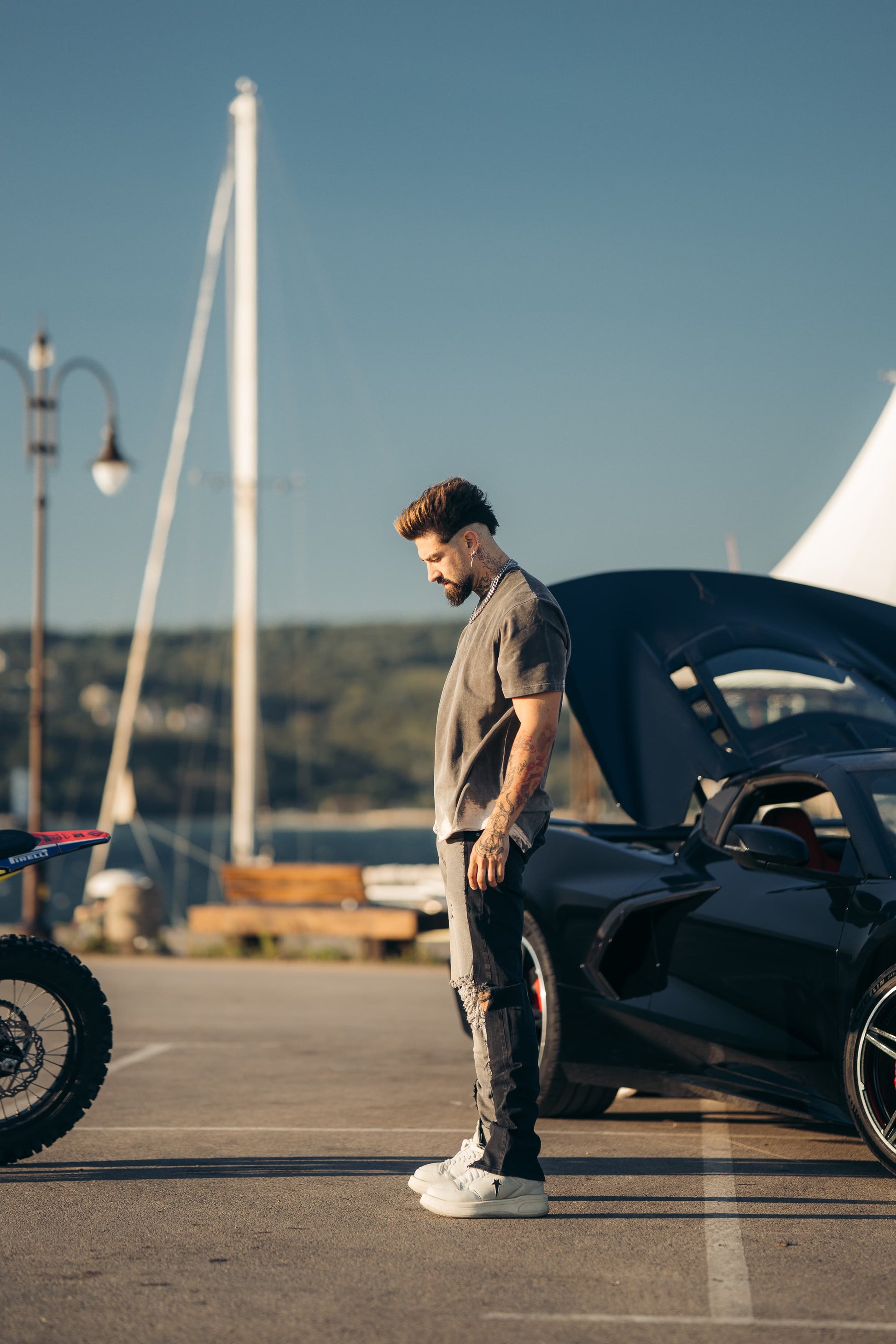 Hybrid Black / Goth Grey 5 Pocket Jeans