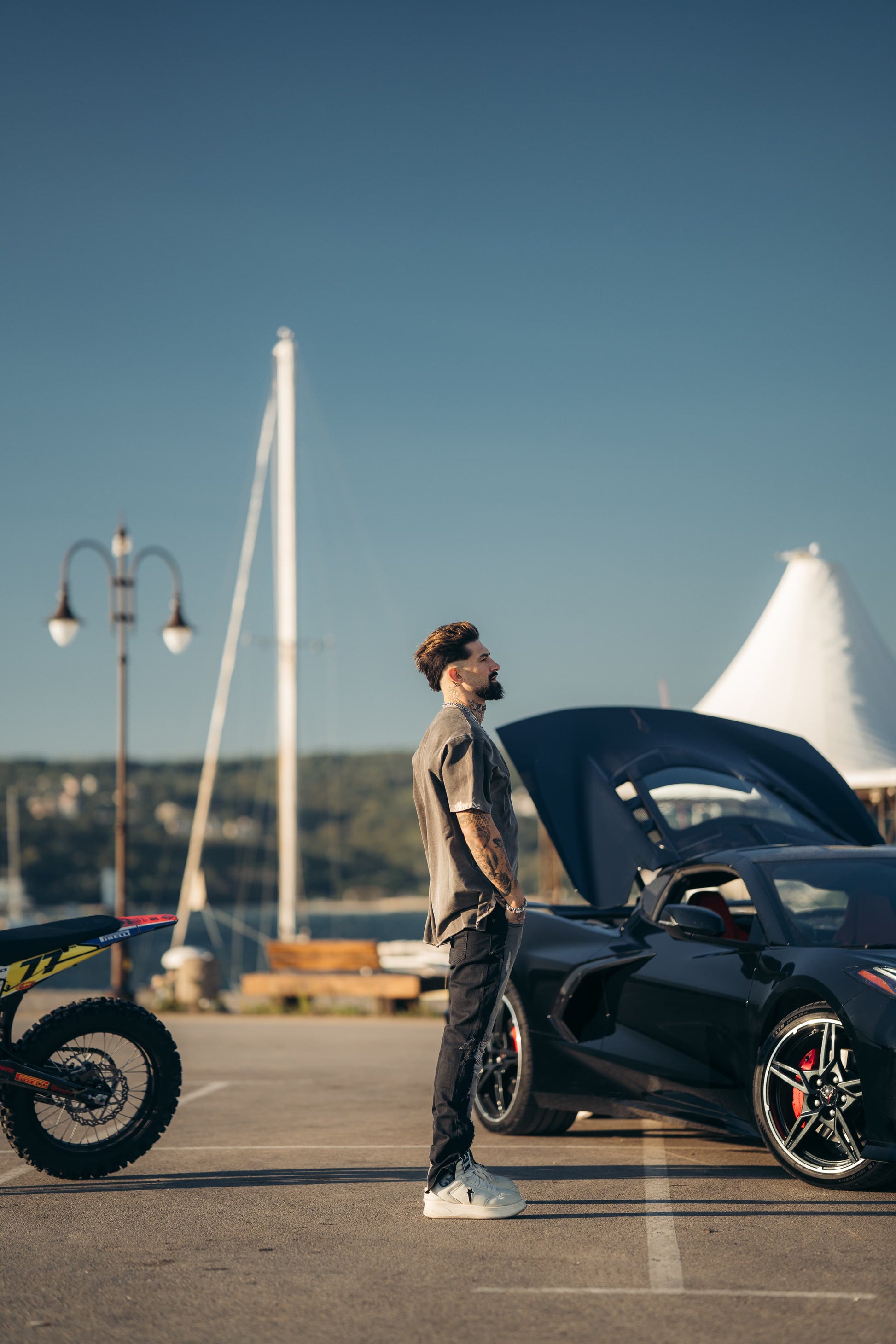 Hybrid Black / Goth Grey 5 Pocket Jeans