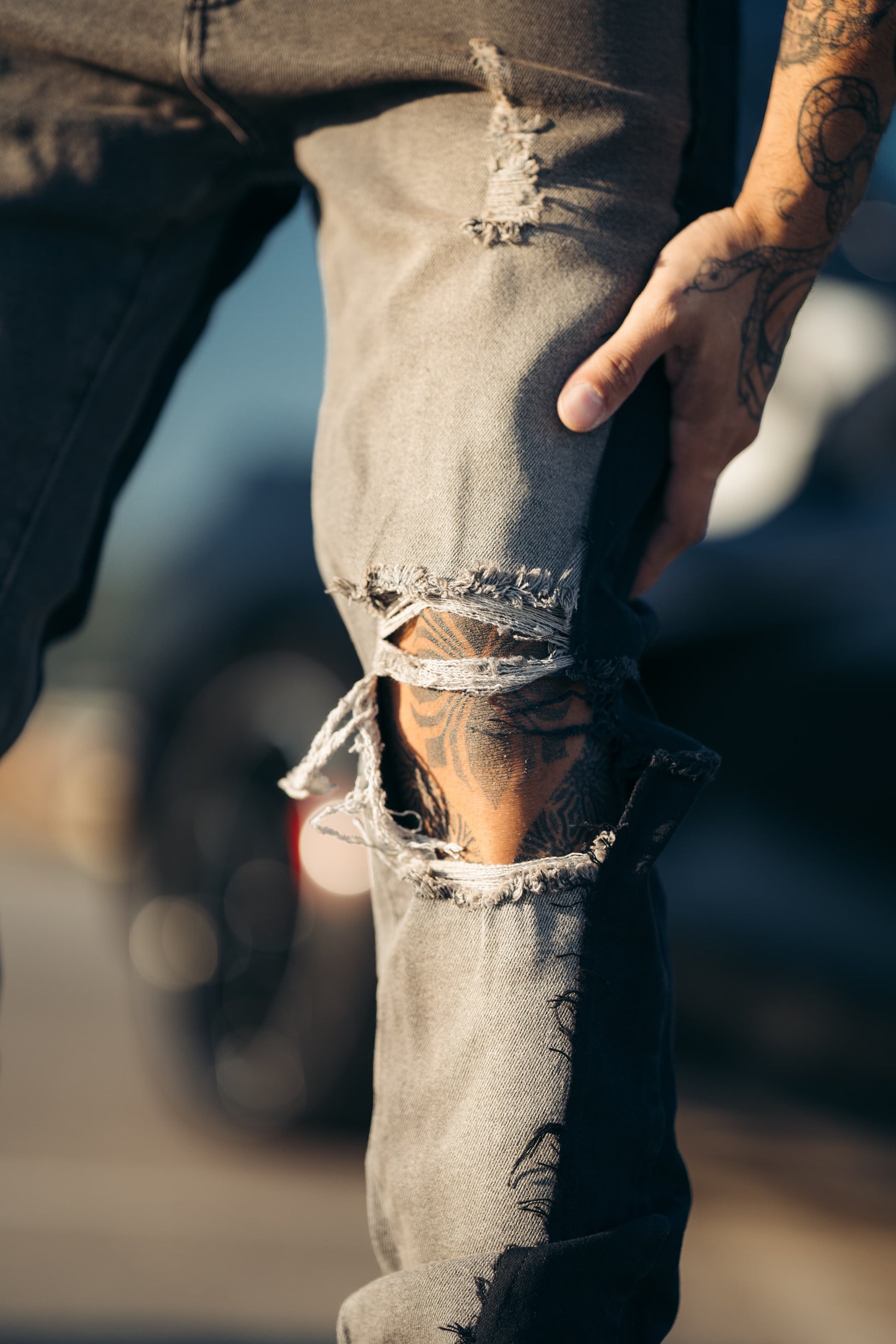 Hybrid Black / Goth Grey 5 Pocket Jeans