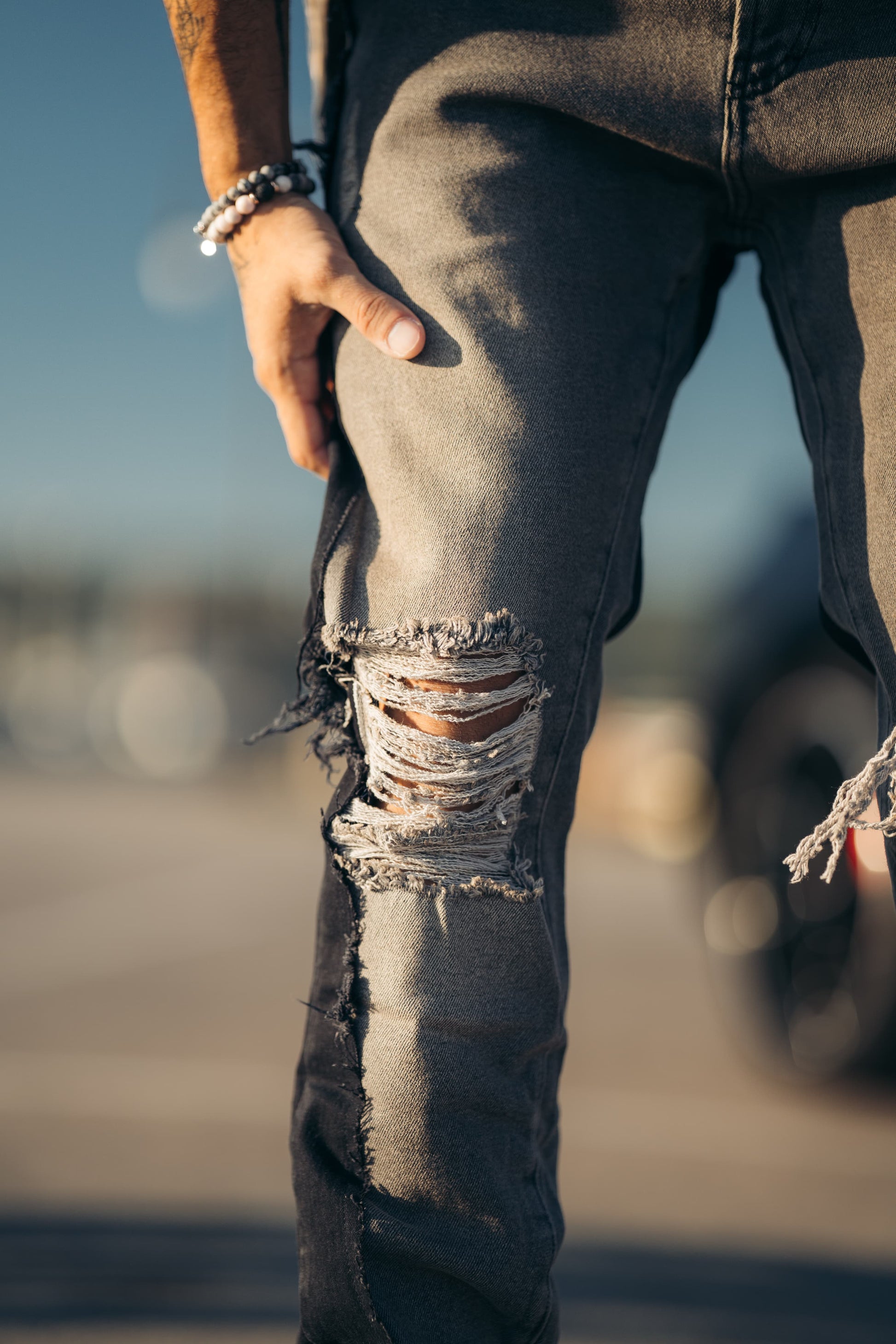 Hybrid Black / Goth Grey 5 Pocket Jeans