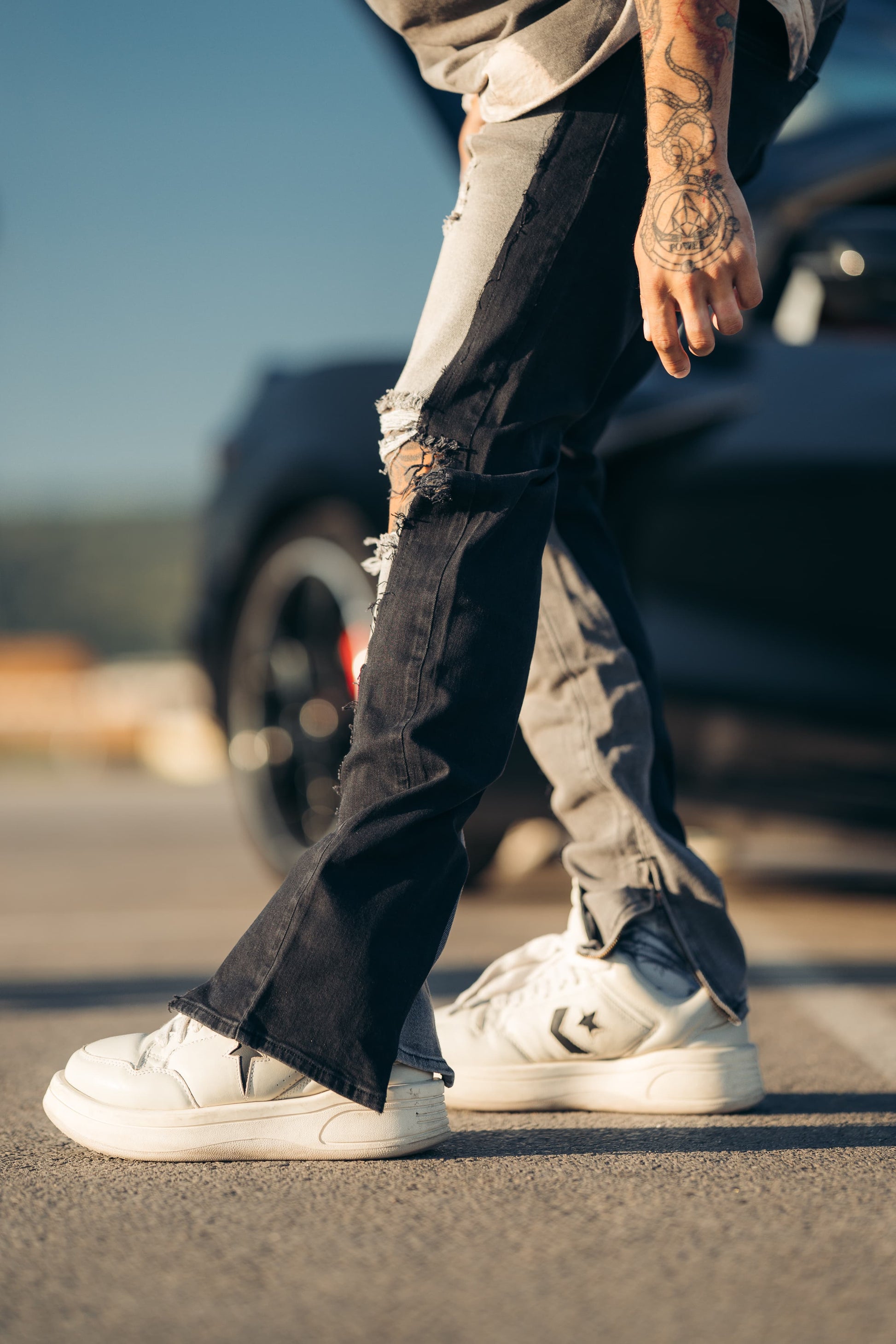 Hybrid Black / Goth Grey 5 Pocket Jeans