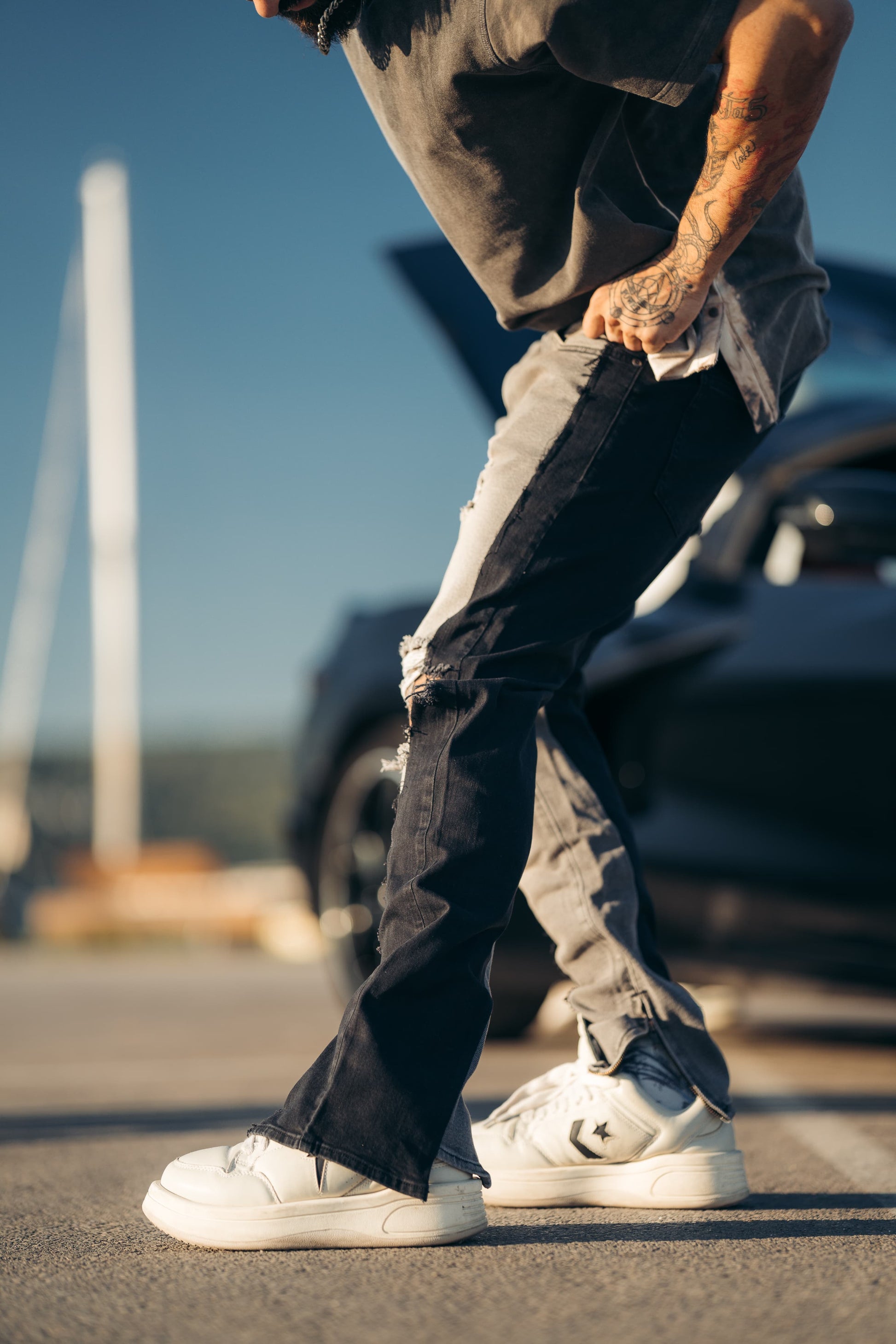 Hybrid Black / Goth Grey 5 Pocket Jeans