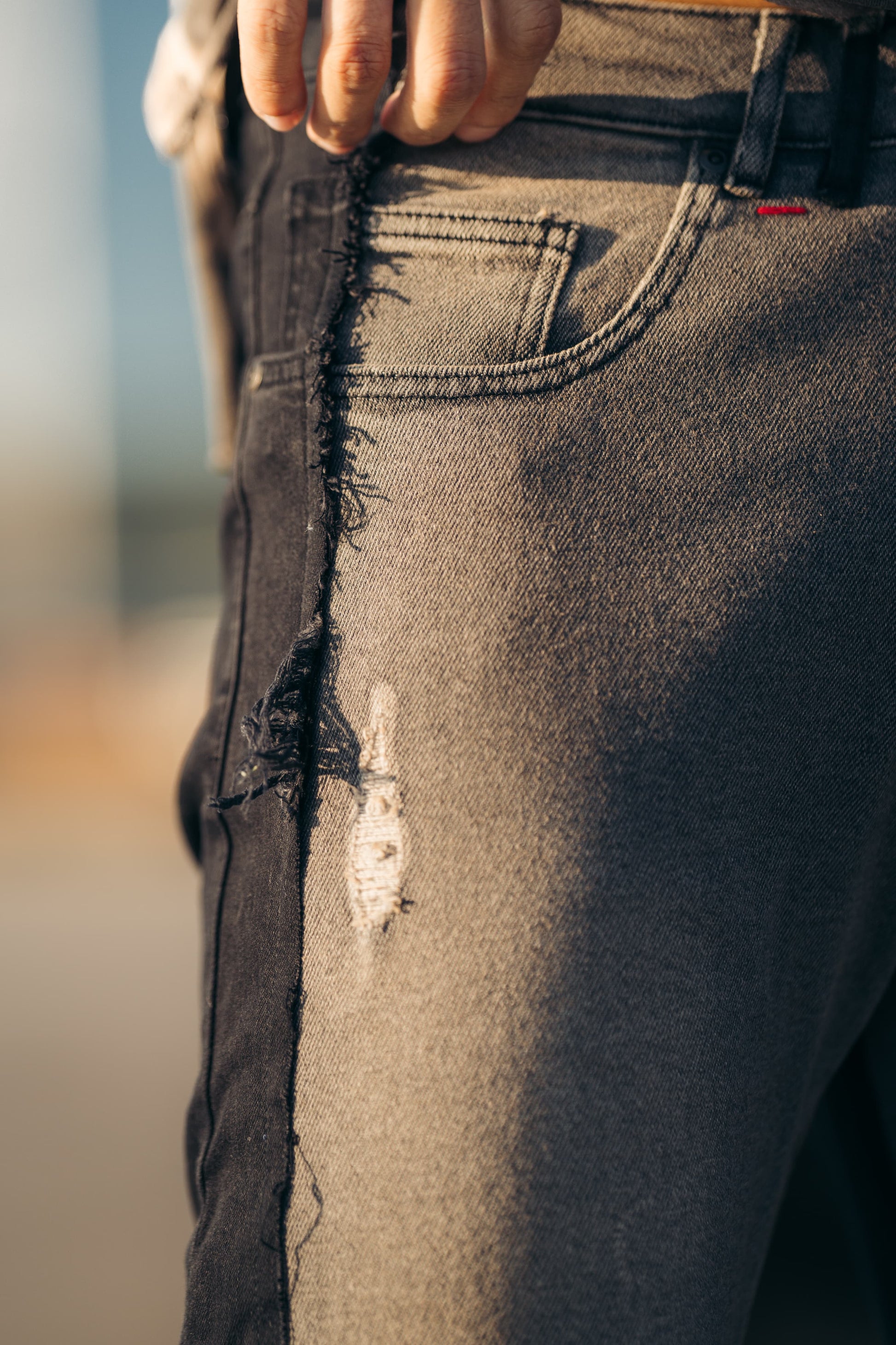 Hybrid Black / Goth Grey 5 Pocket Jeans