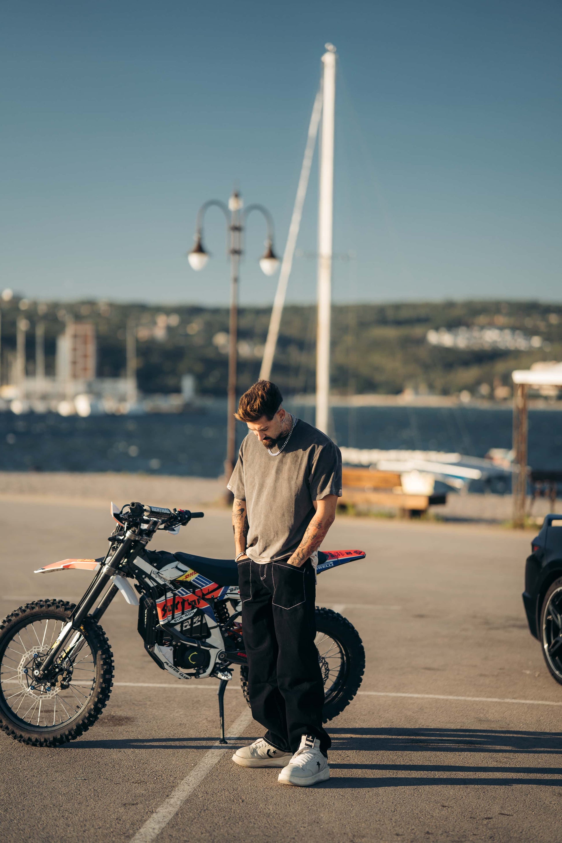 Reborn Raw Black Contrast Jeans