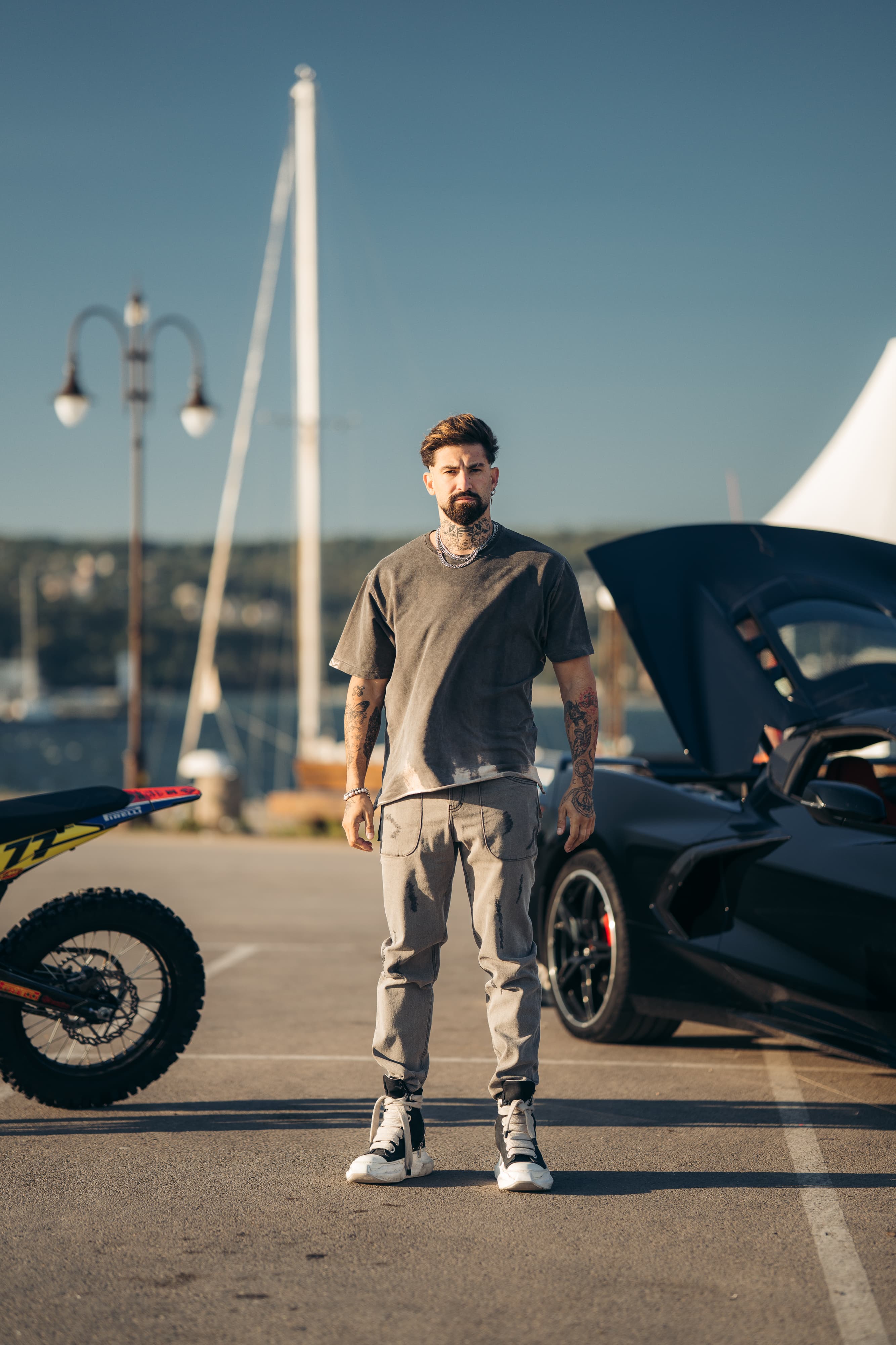 Loose Fit Goth Grey Jeans