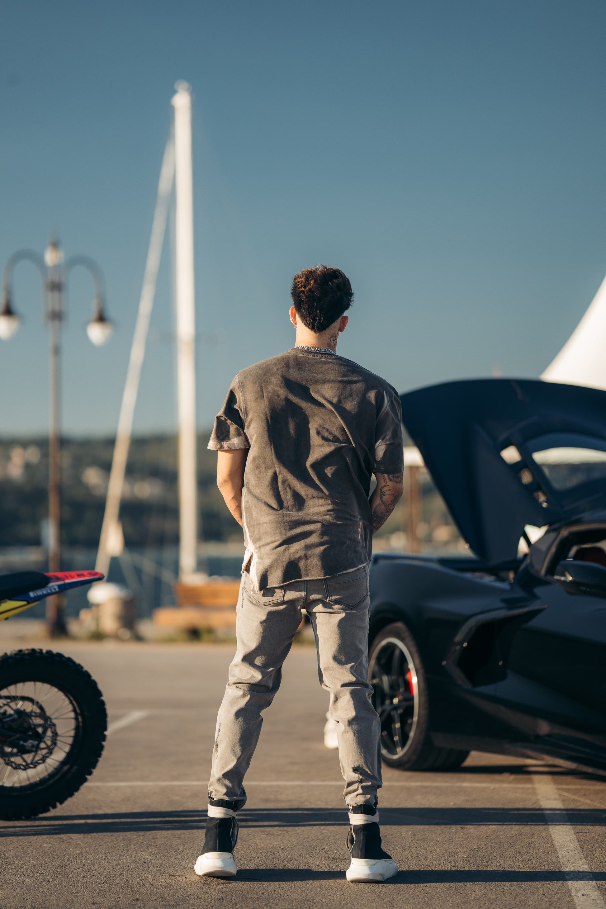 Loose Fit Goth Grey Jeans