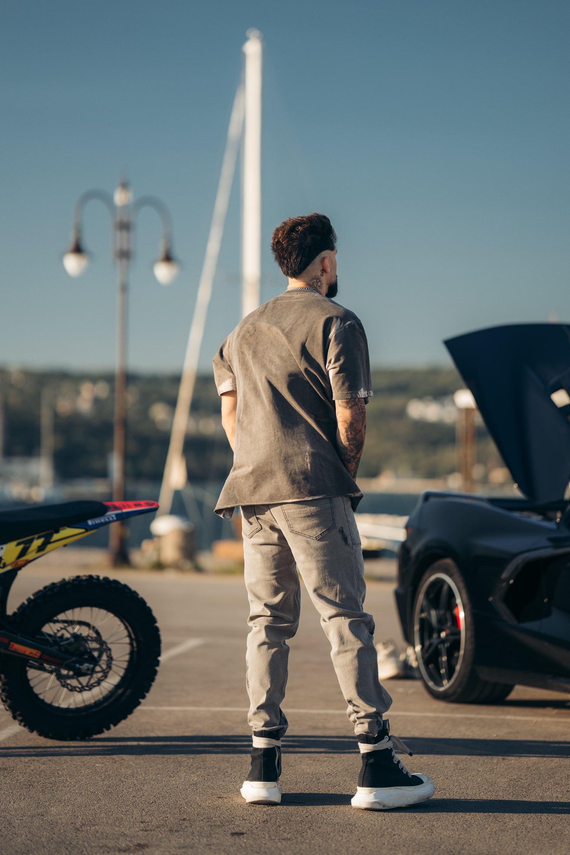 Loose Fit Goth Grey Jeans