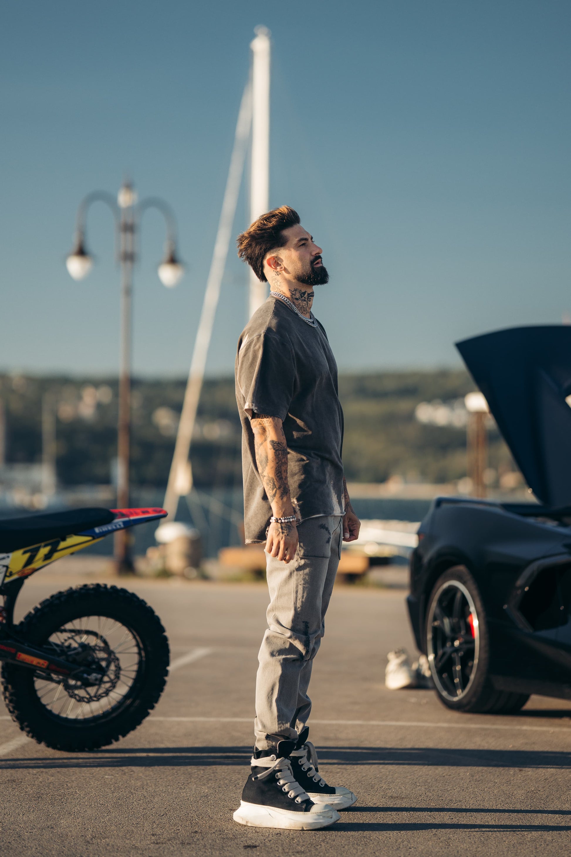 Loose Fit Goth Grey Jeans