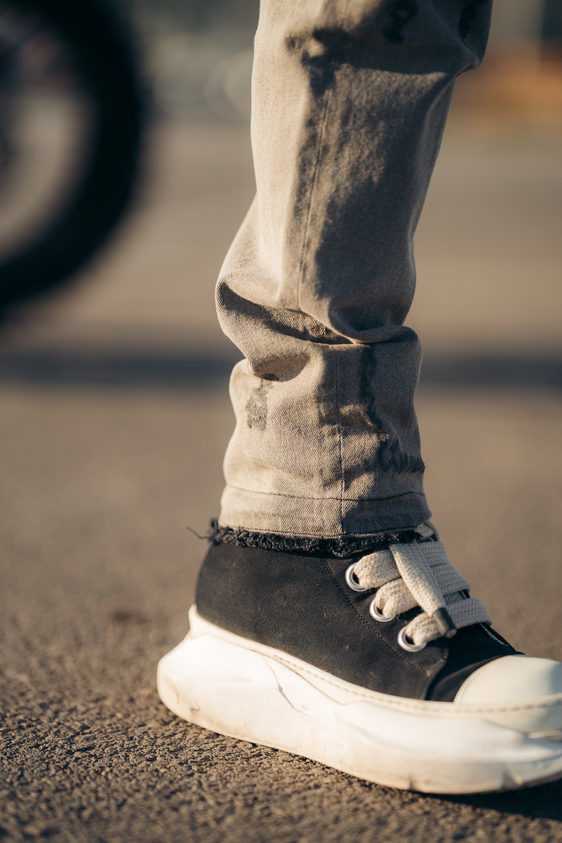 Loose Fit Goth Grey Jeans