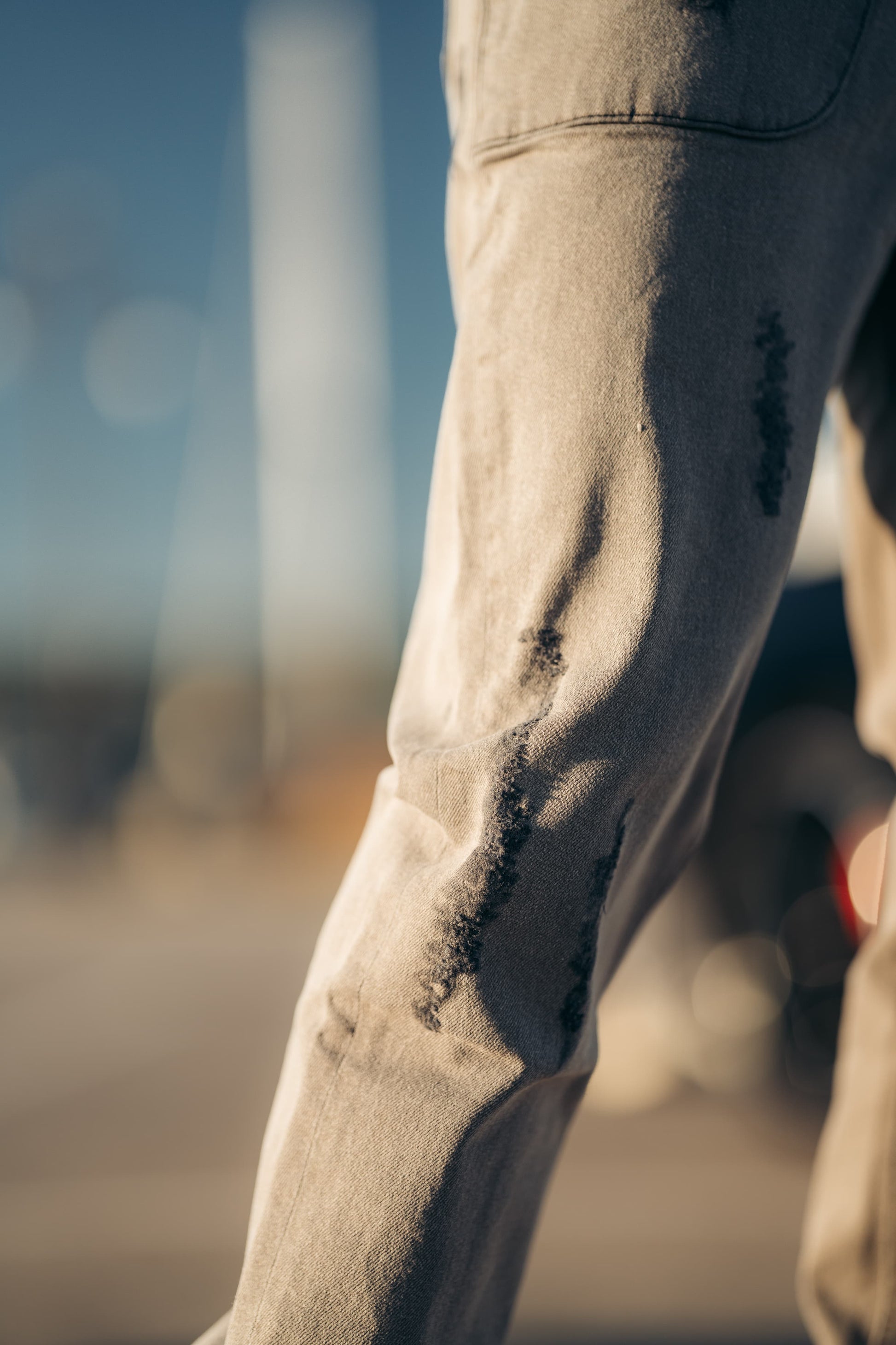 Loose Fit Goth Grey Jeans