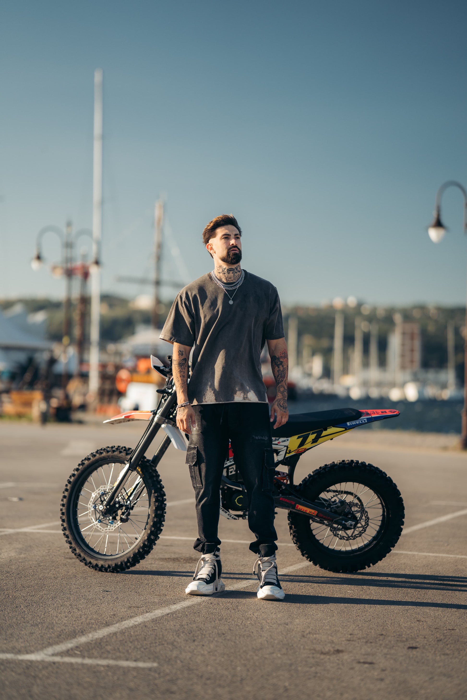 Denim Cargo Pant - Black