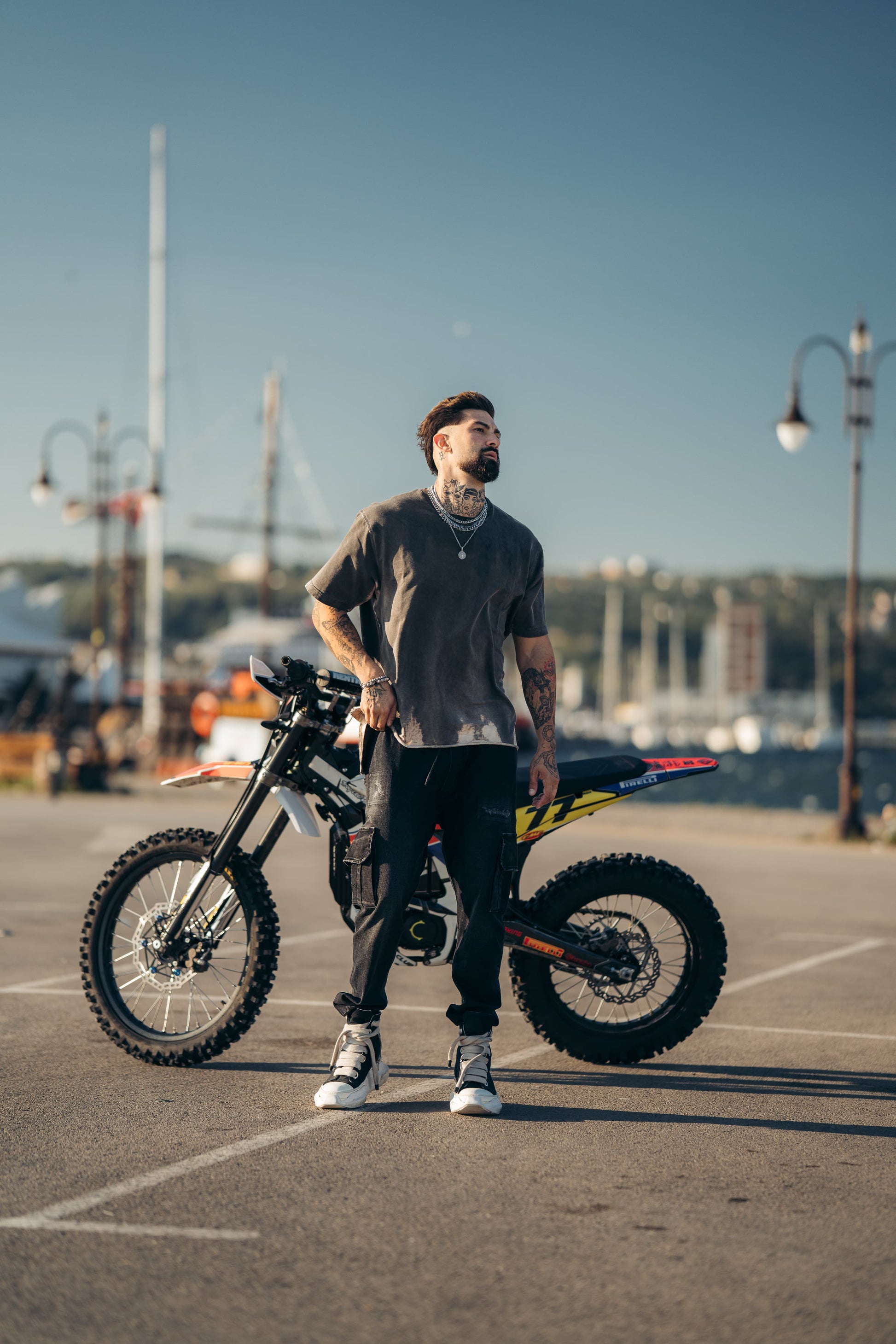 Denim Cargo Pant - Black