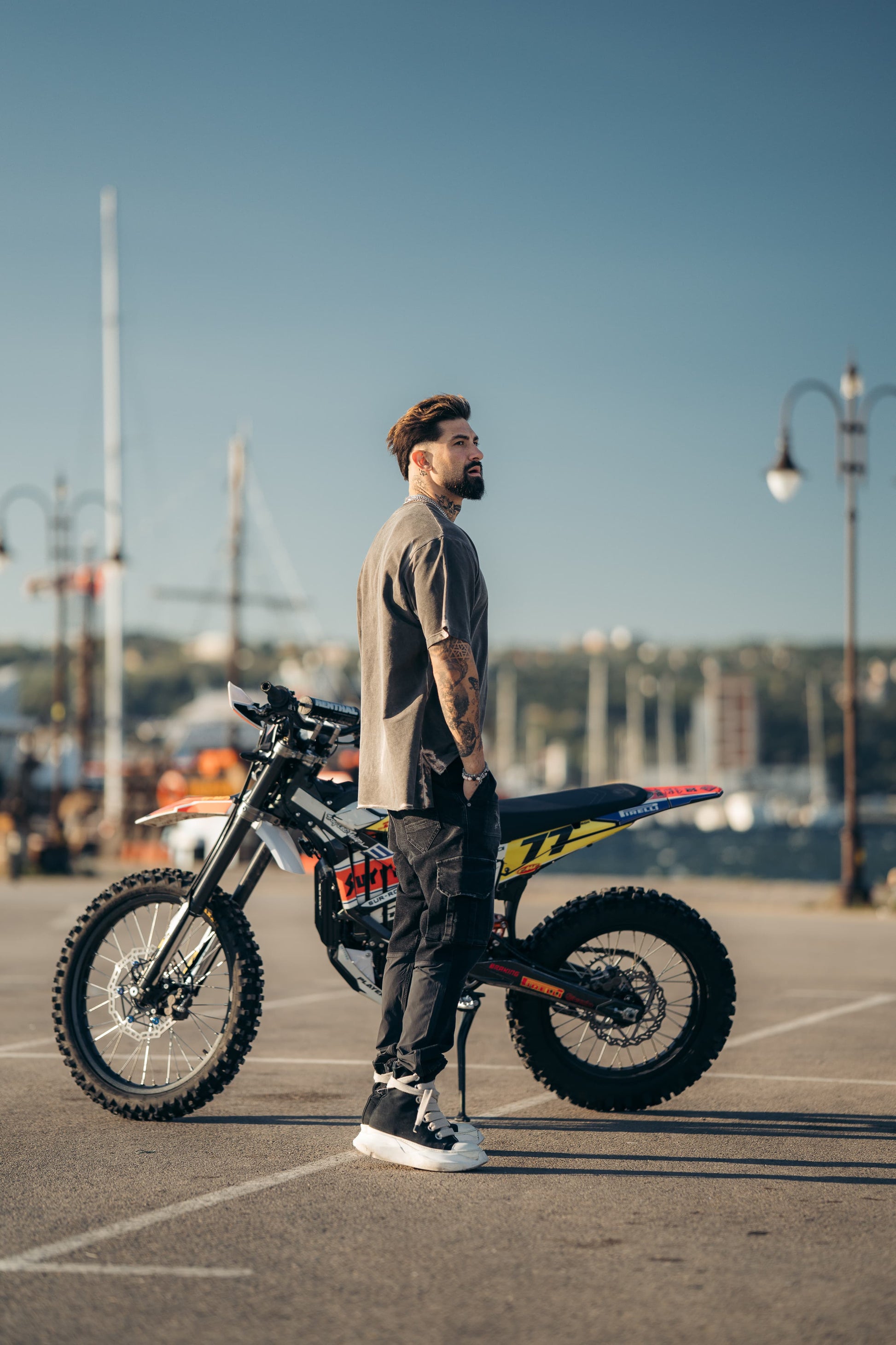 Denim Cargo Pant - Black