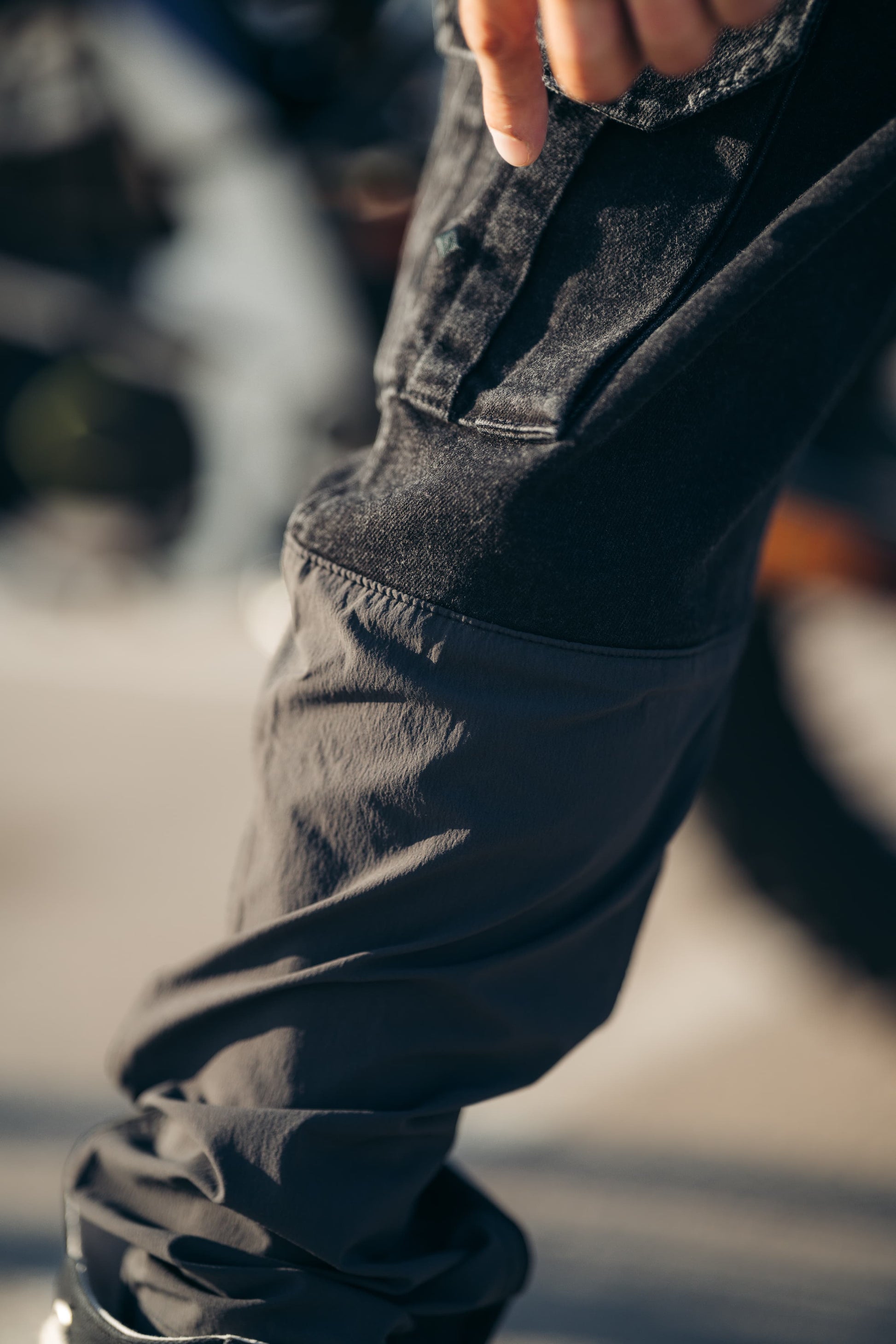 Denim Cargo Pant - Black