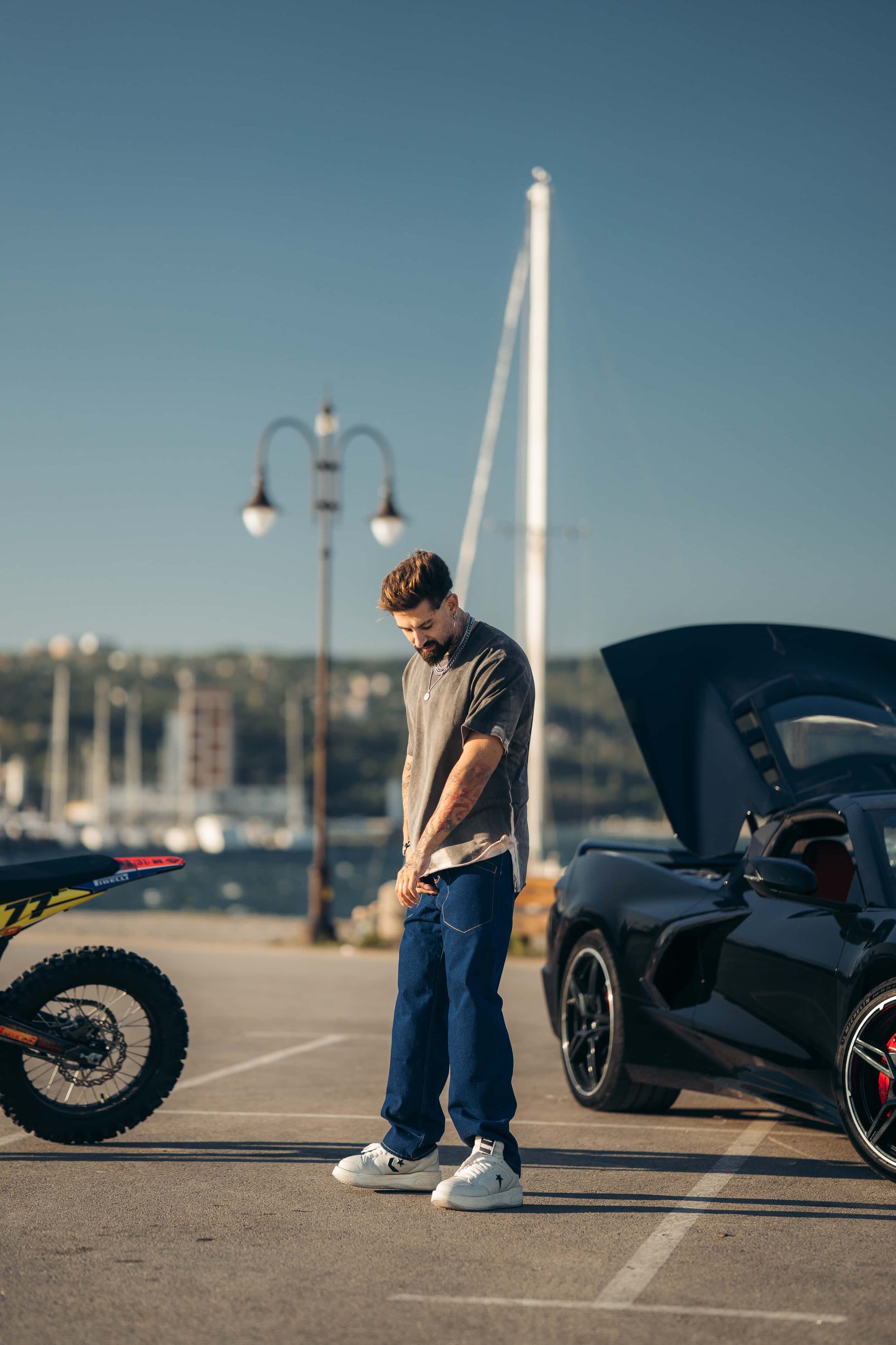 Reborn Raw Blue Contrast Jeans