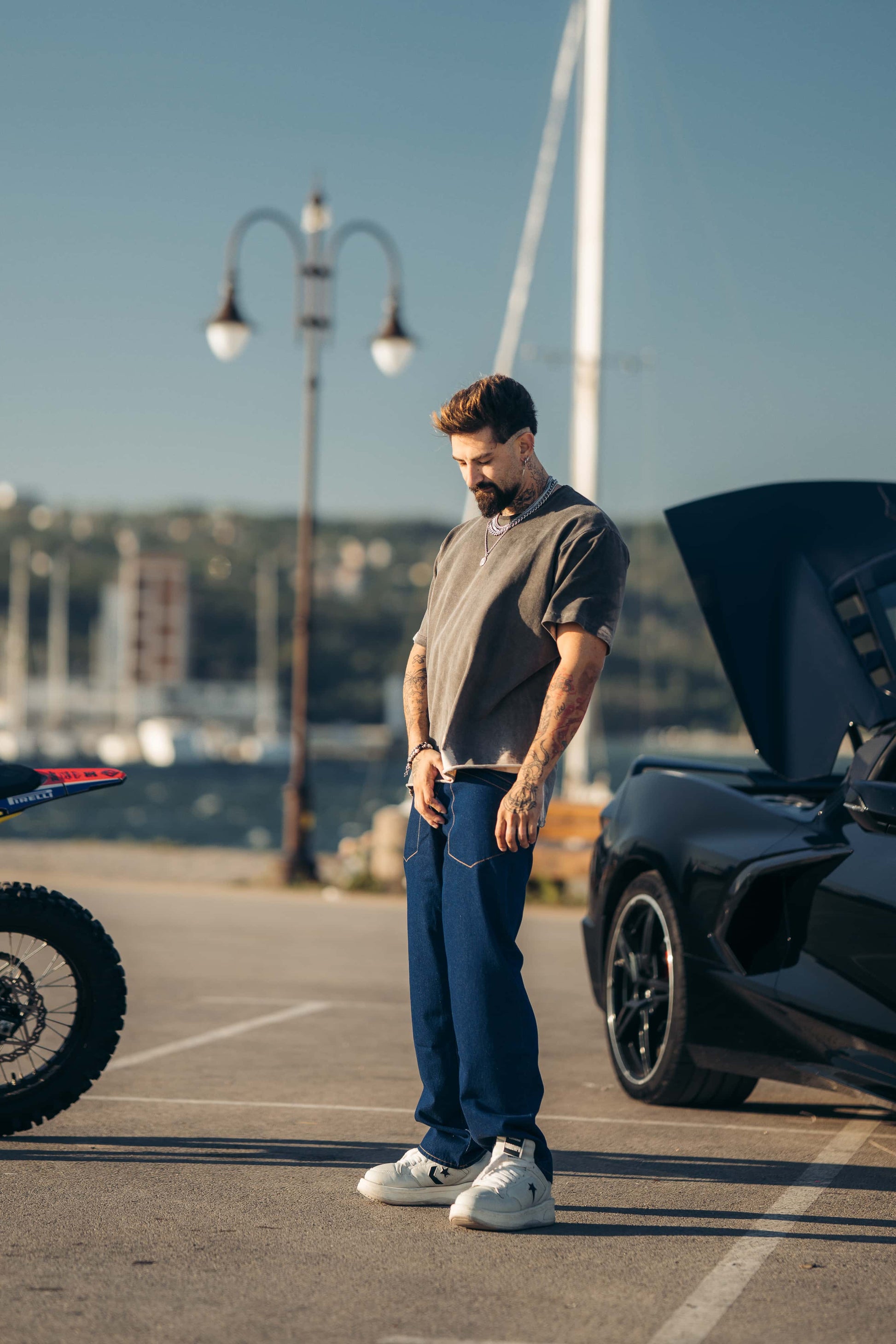 Reborn Raw Blue Contrast Jeans