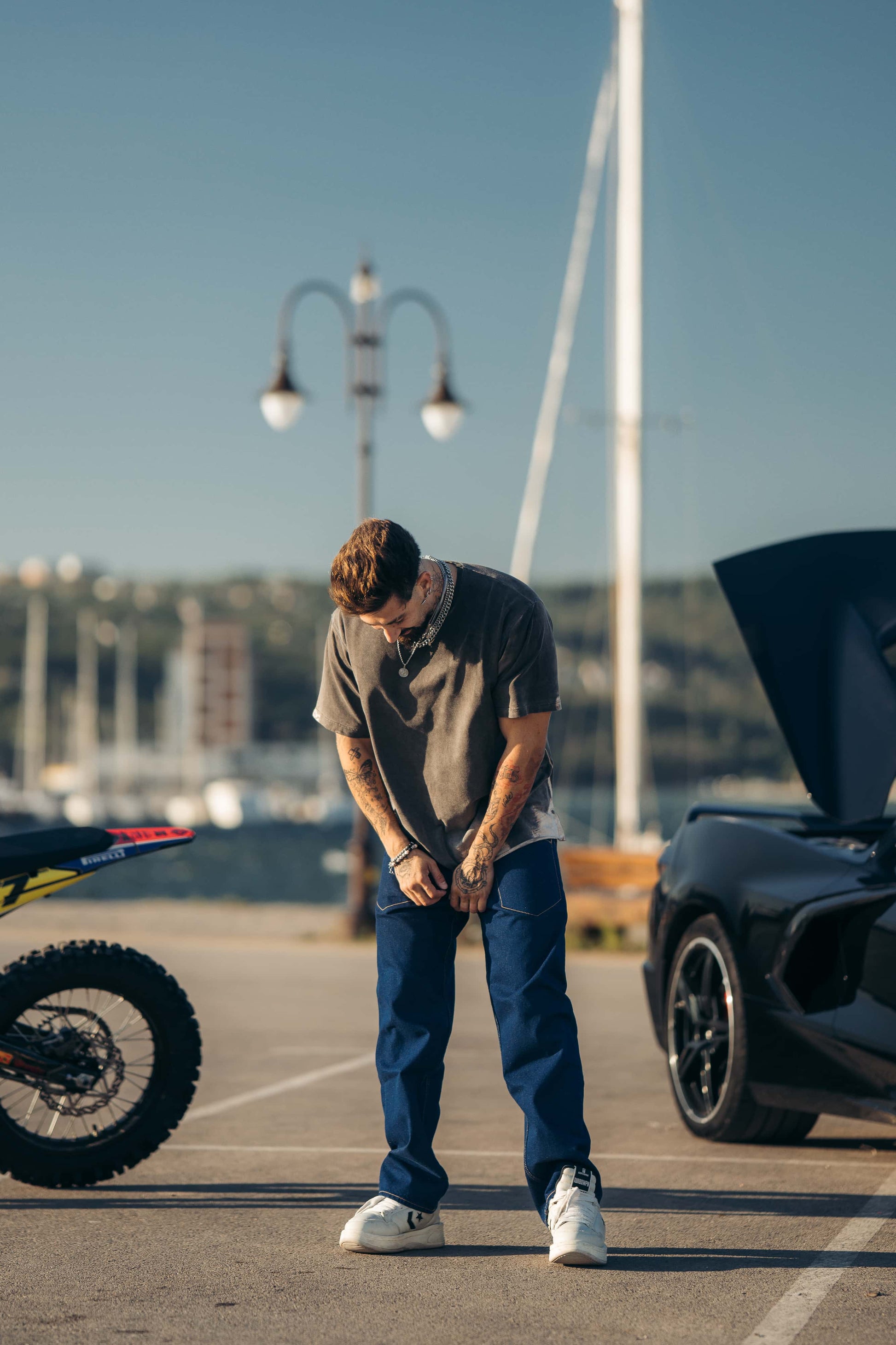 Reborn Raw Blue Contrast Jeans