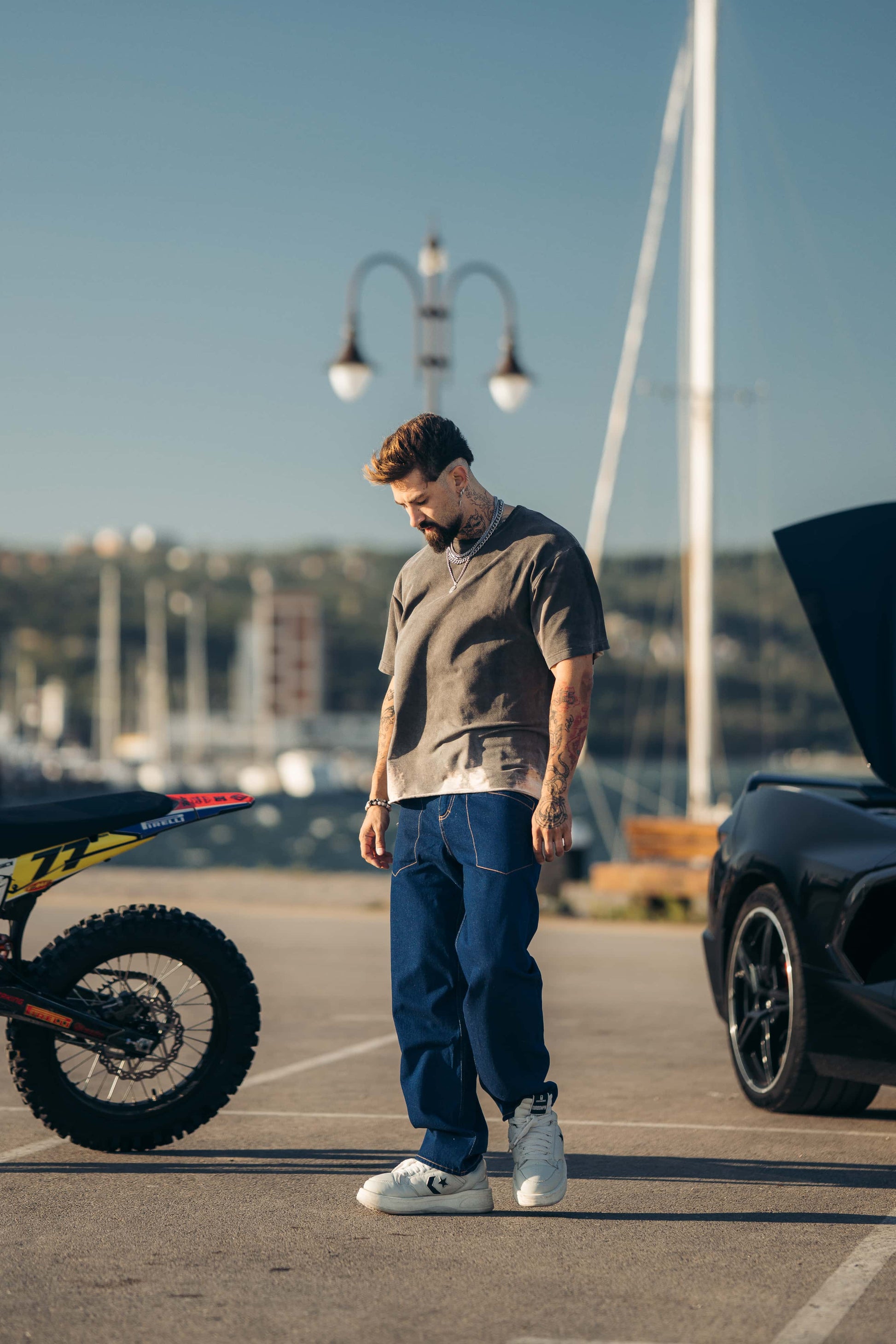 Reborn Raw Blue Contrast Jeans