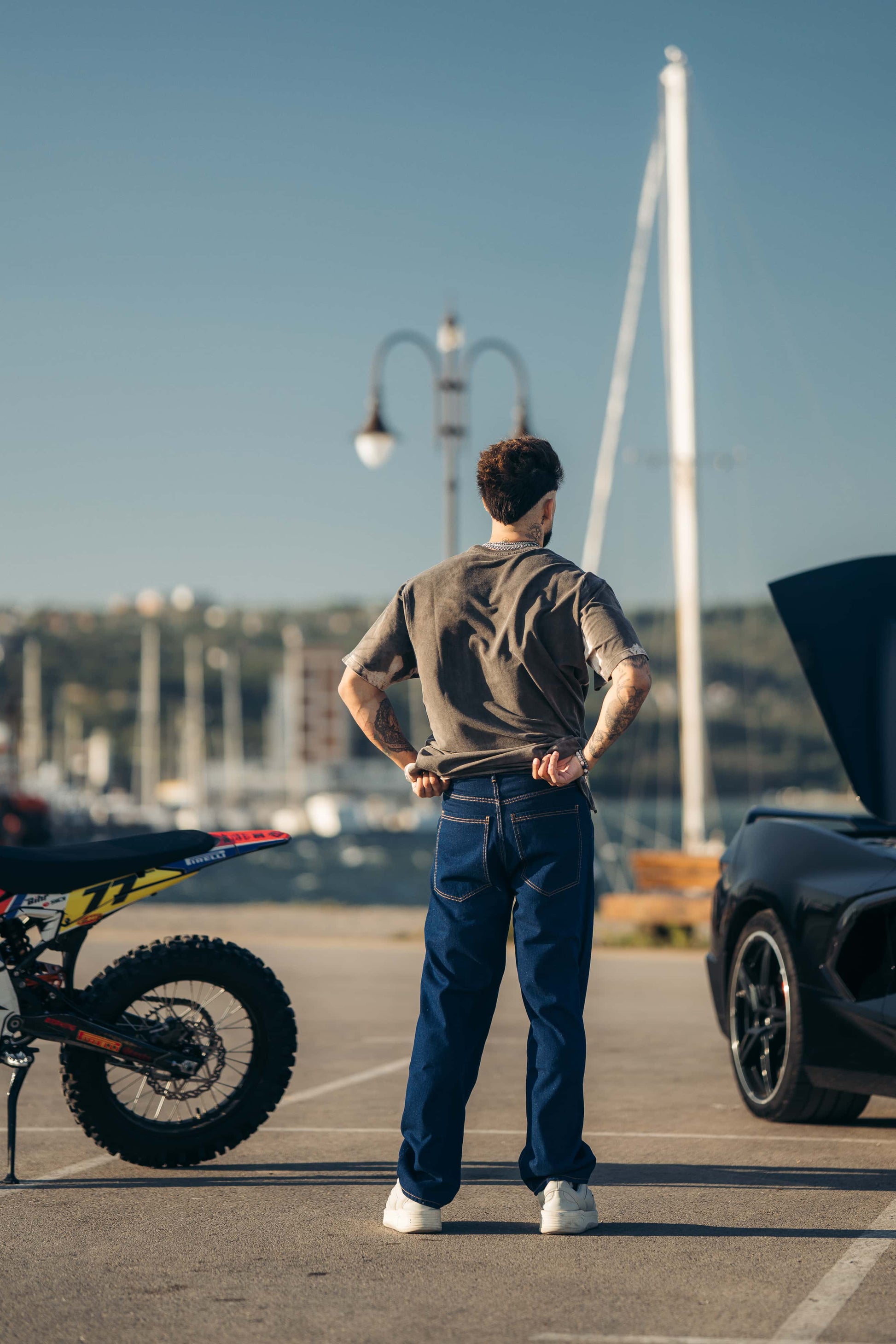 Reborn Raw Blue Contrast Jeans