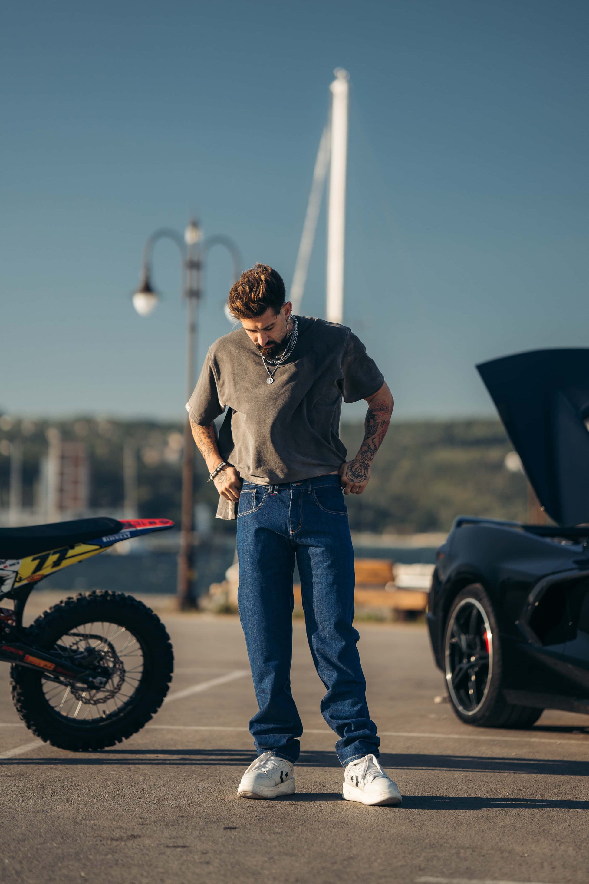 Reborn Raw Loose Fit Jeans - Medium Indigo