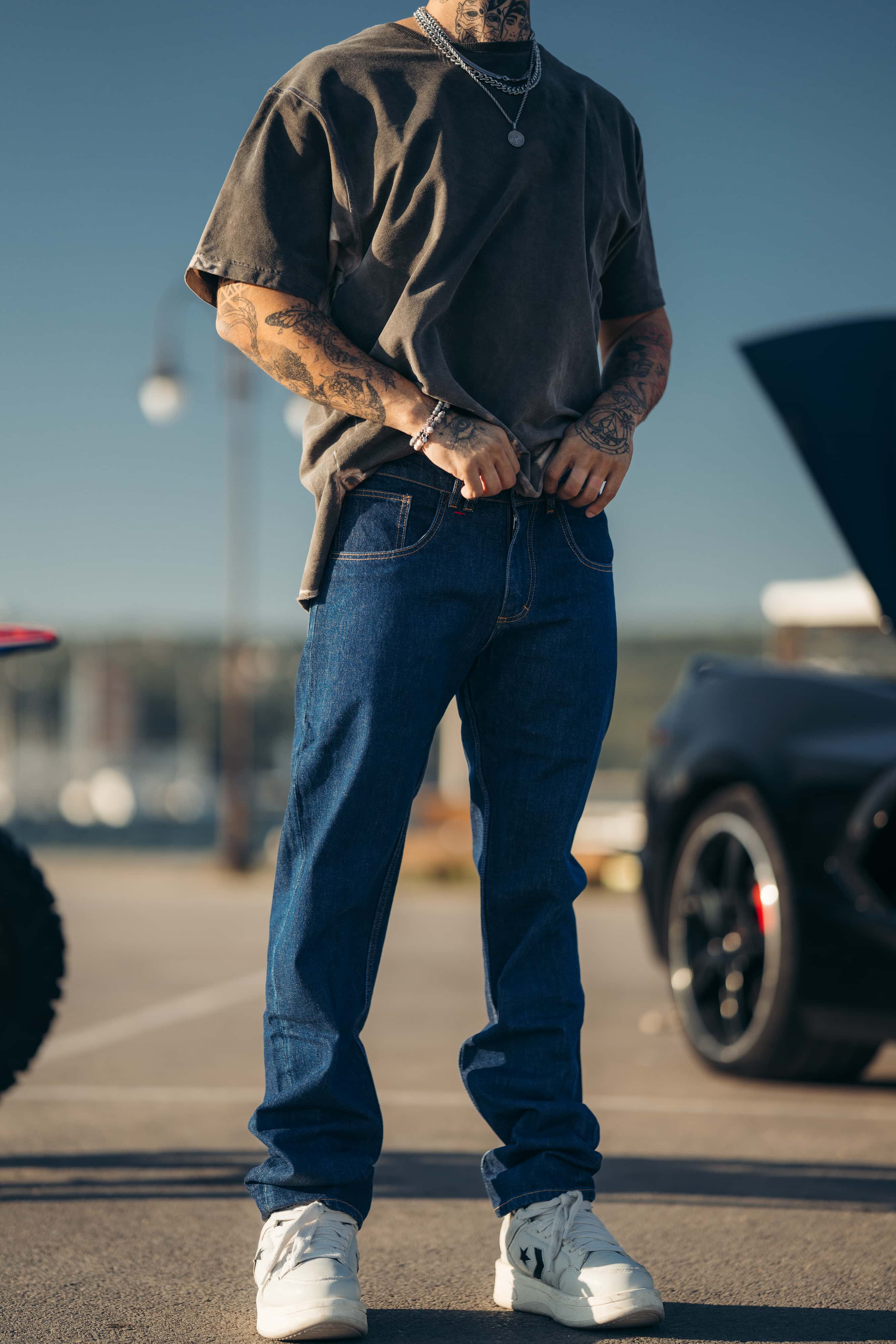 Reborn Raw Loose Fit Jeans - Medium Indigo