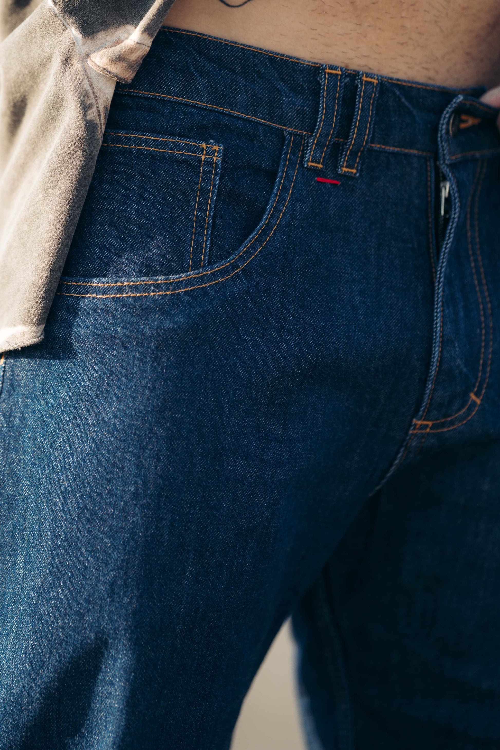 Reborn Raw Loose Fit Jeans - Medium Indigo