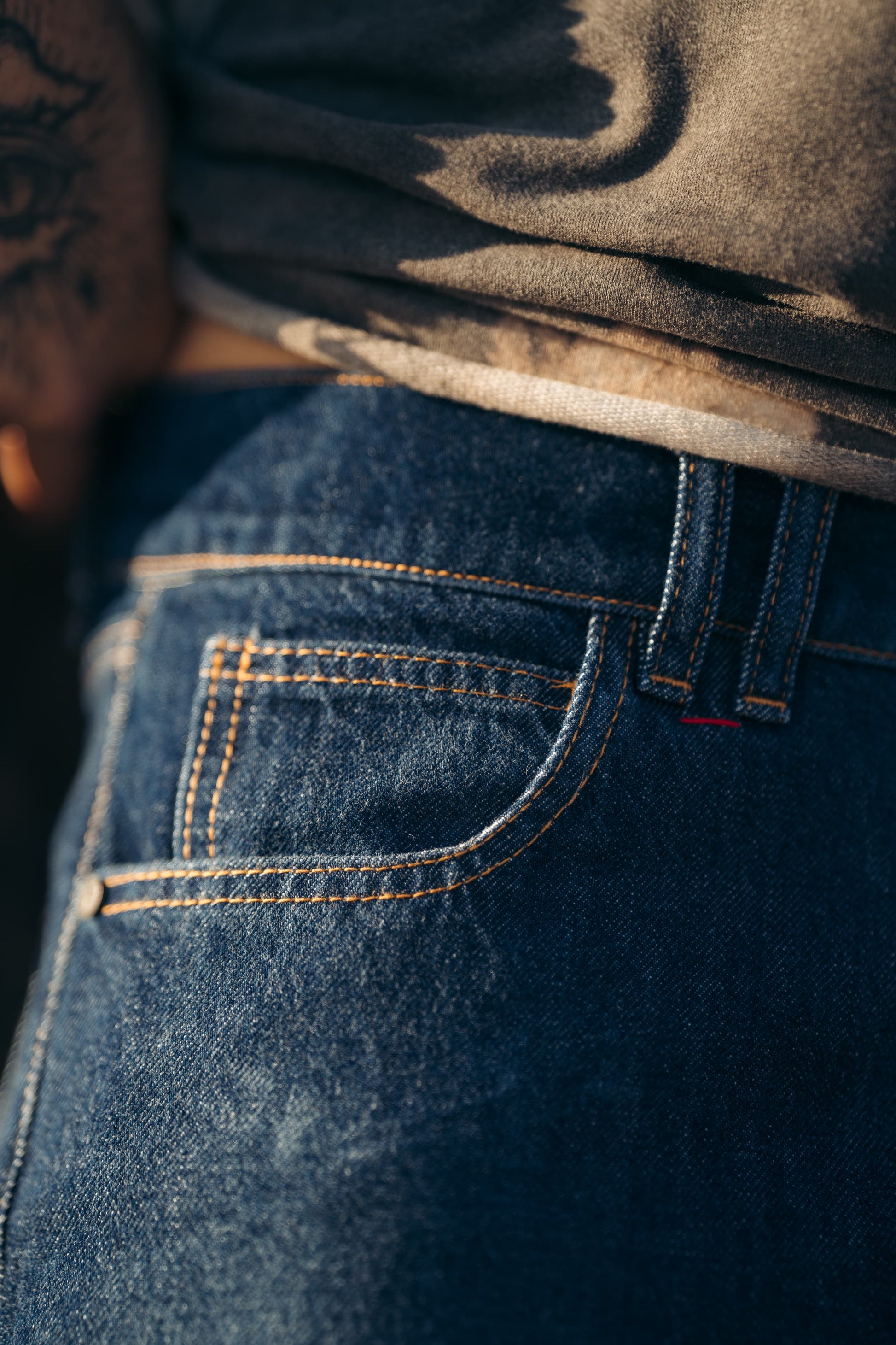 Reborn Raw 80s 5 Pocket - 80s Medium Indigo Jeans