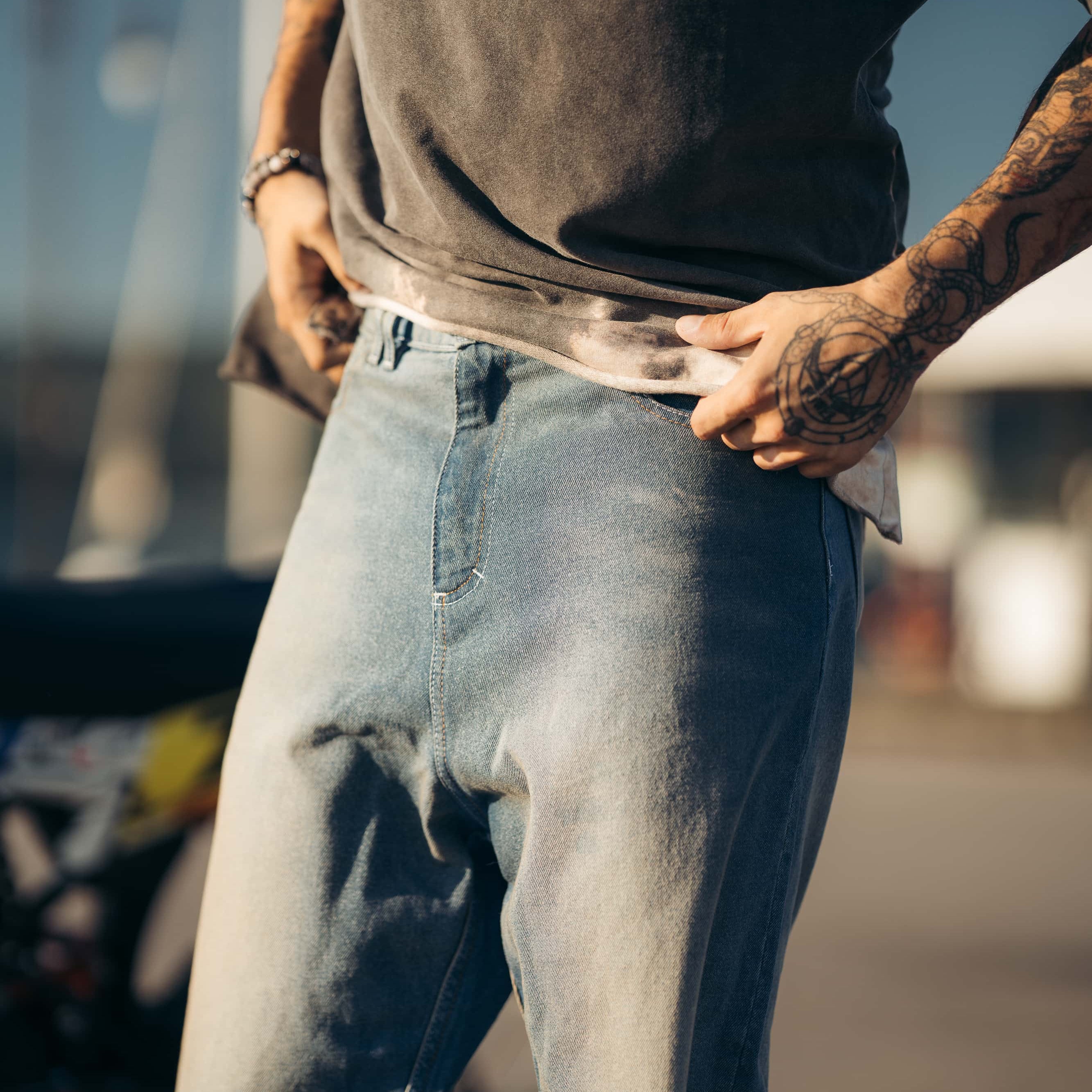 Baggy Jorts - Light Wash