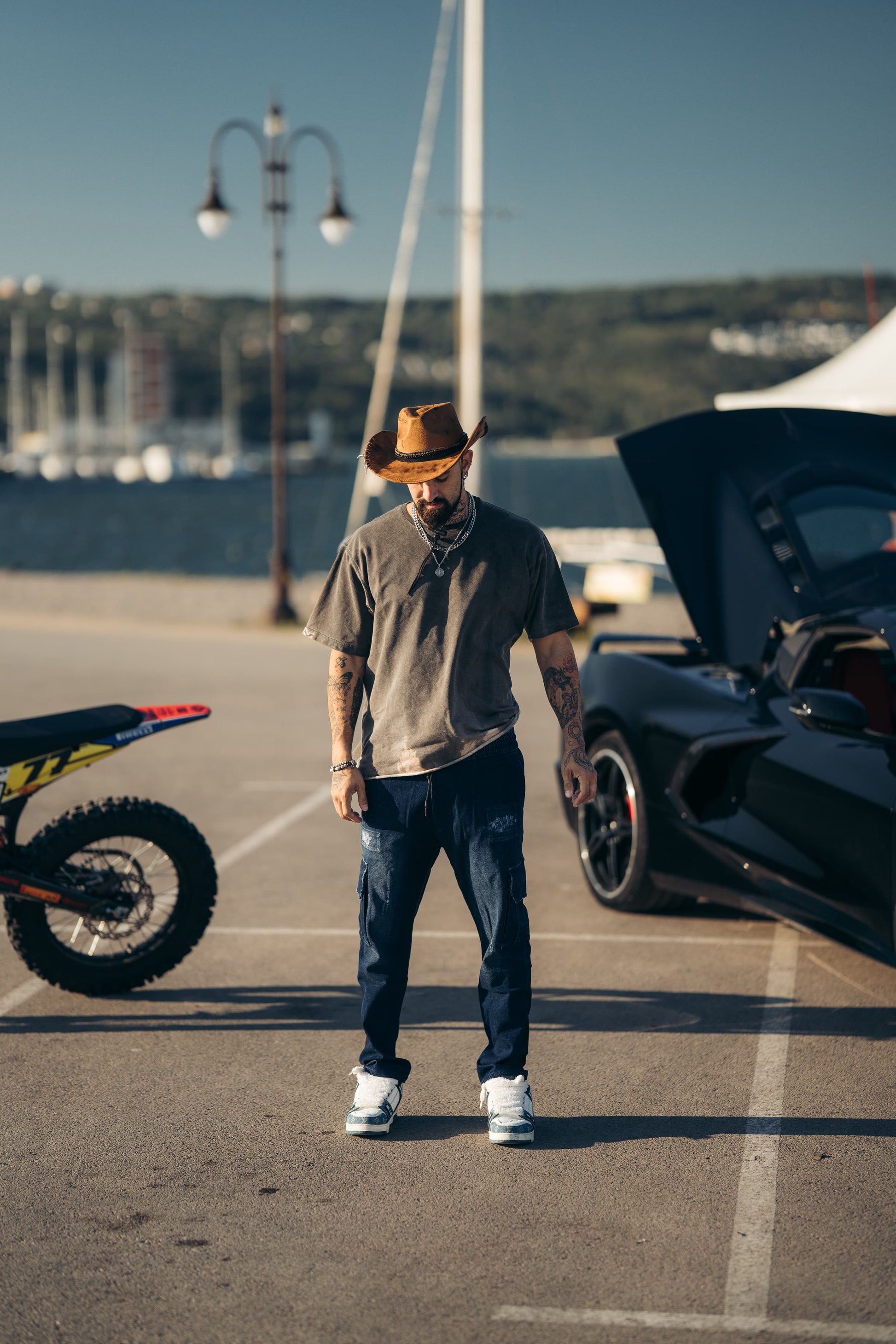 Denim Cargo Pant - Blue