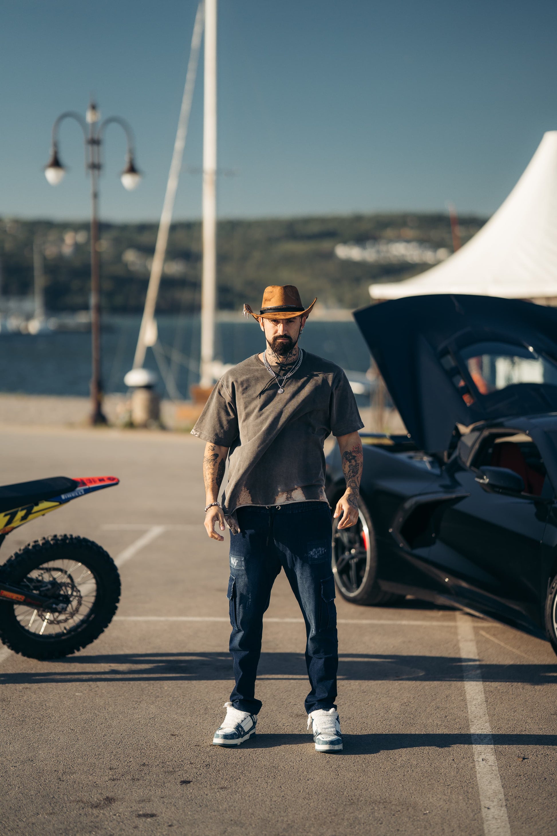 Denim Cargo Pant - Blue