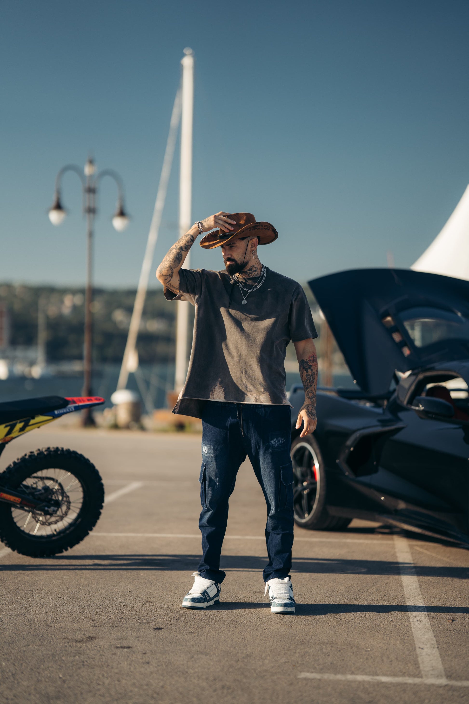 Denim Cargo Pant - Blue