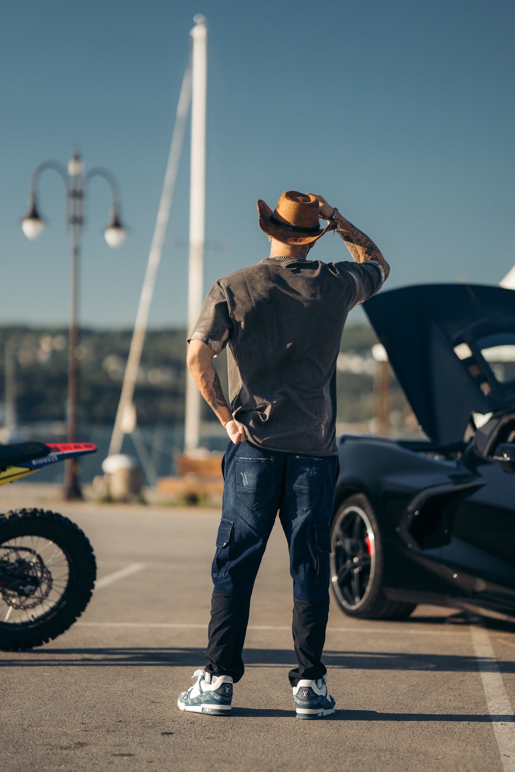 Denim Cargo Pant - Blue