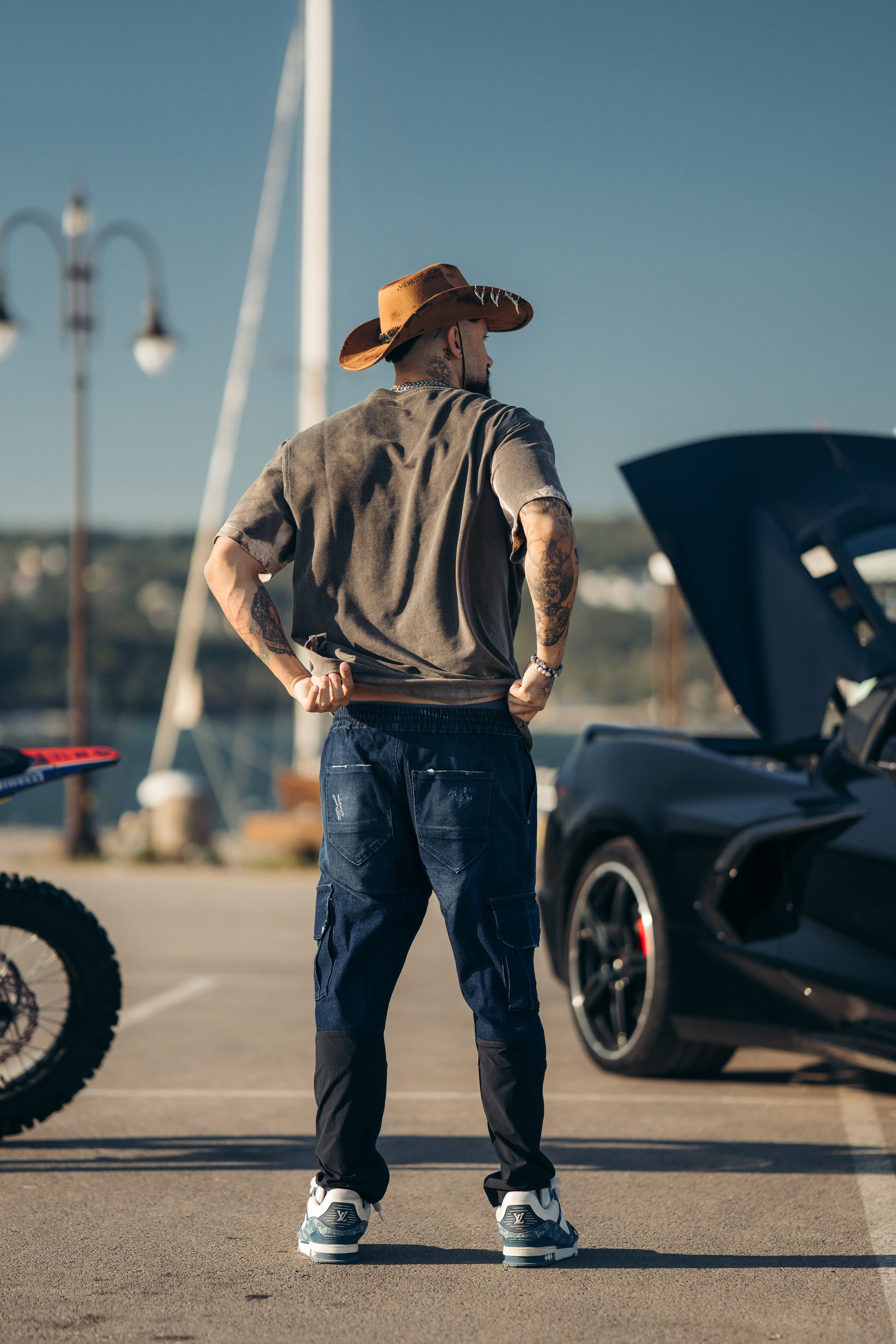 Denim Cargo Pant - Blue