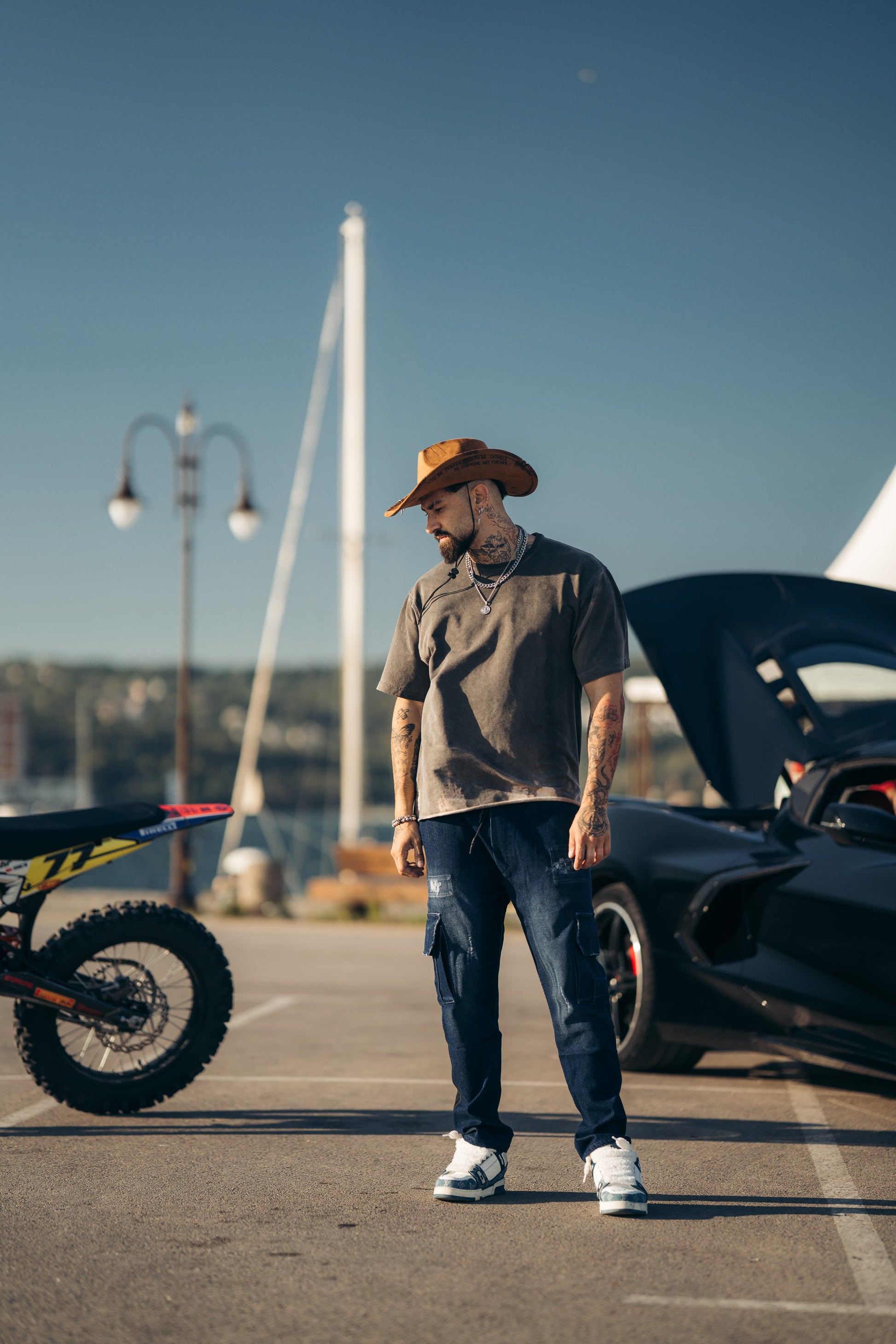 Denim Cargo Pant - Blue