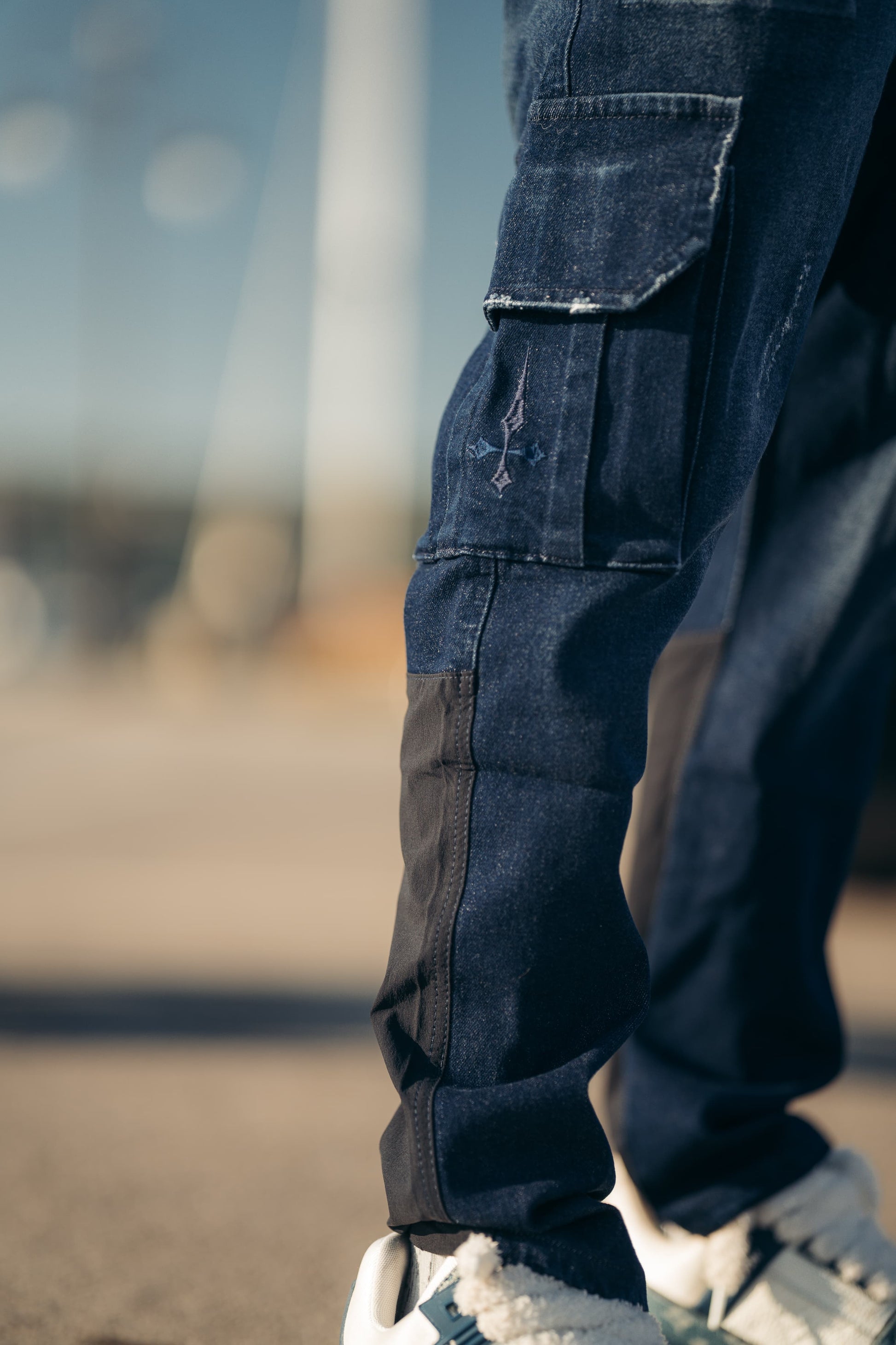 Denim Cargo Pant - Blue