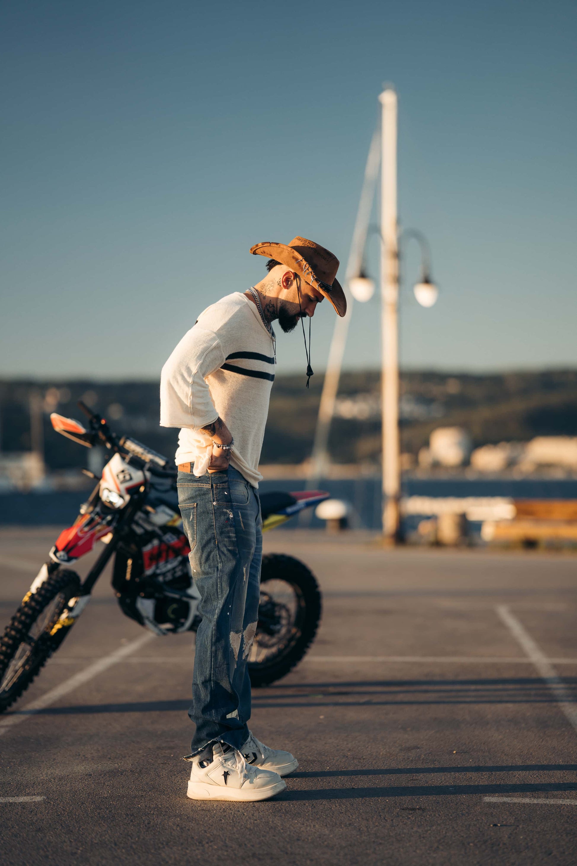 Hybrid Contrast Blue 5 Pocket Jeans