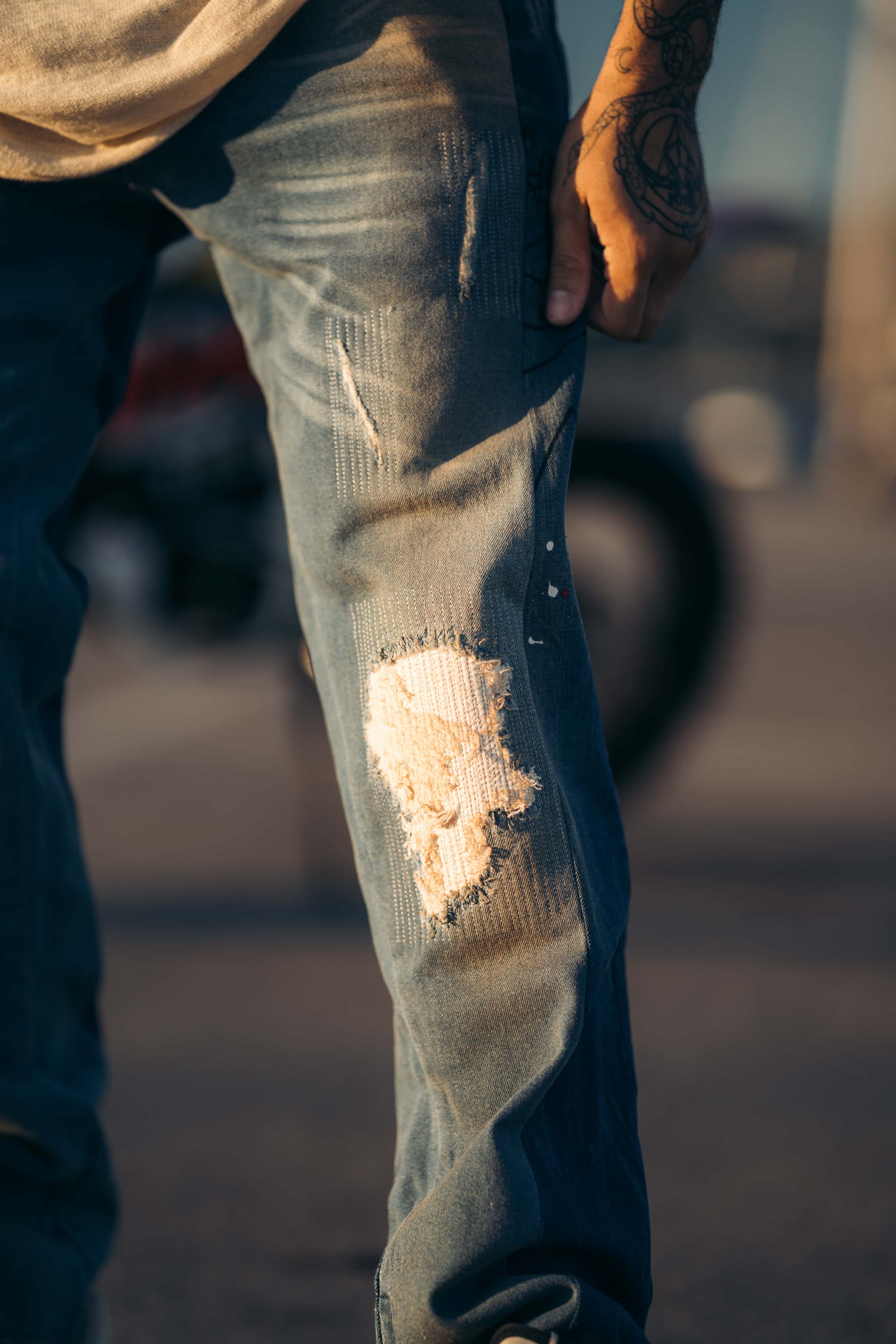 Hybrid Contrast Blue 5 Pocket Jeans