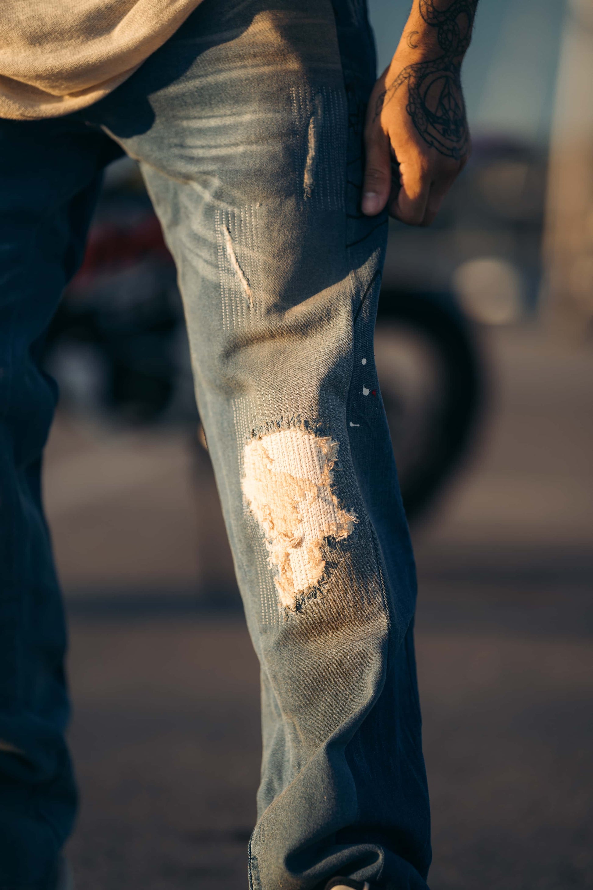 Hybrid Contrast Blue 5 Pocket Jeans