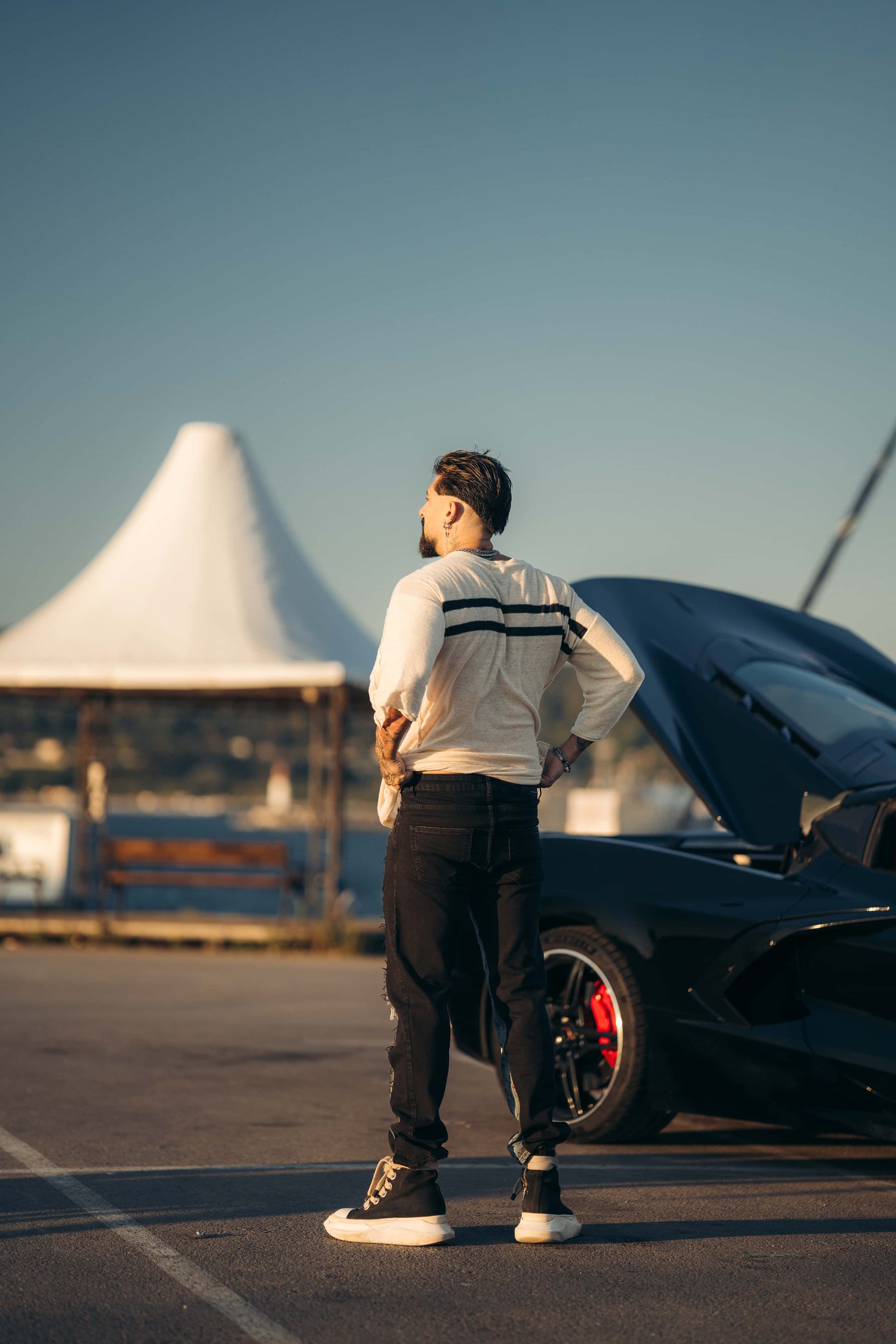 Hybrid Black / Paintbrush Goth Jeans