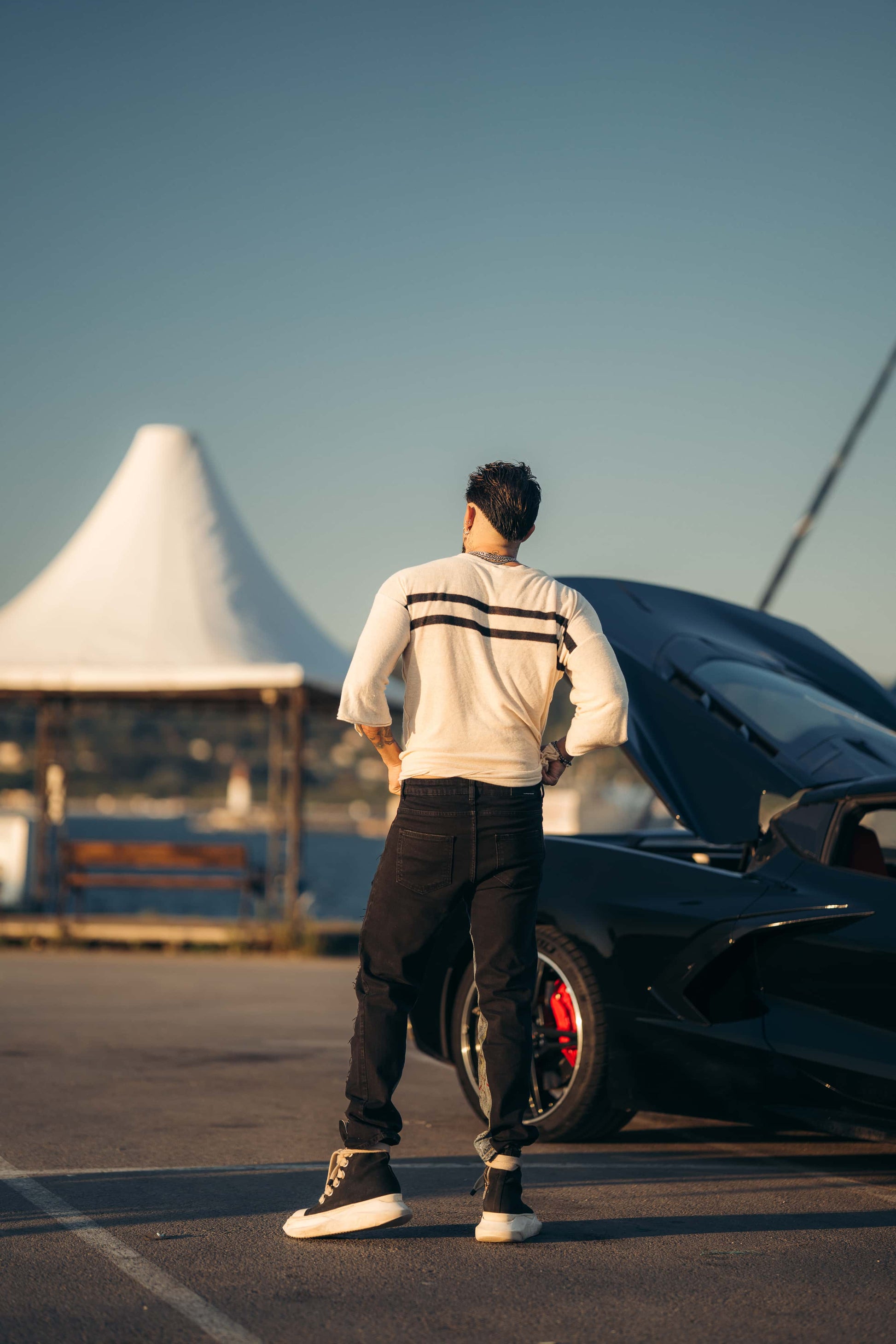 Hybrid Black / Paintbrush Goth Jeans