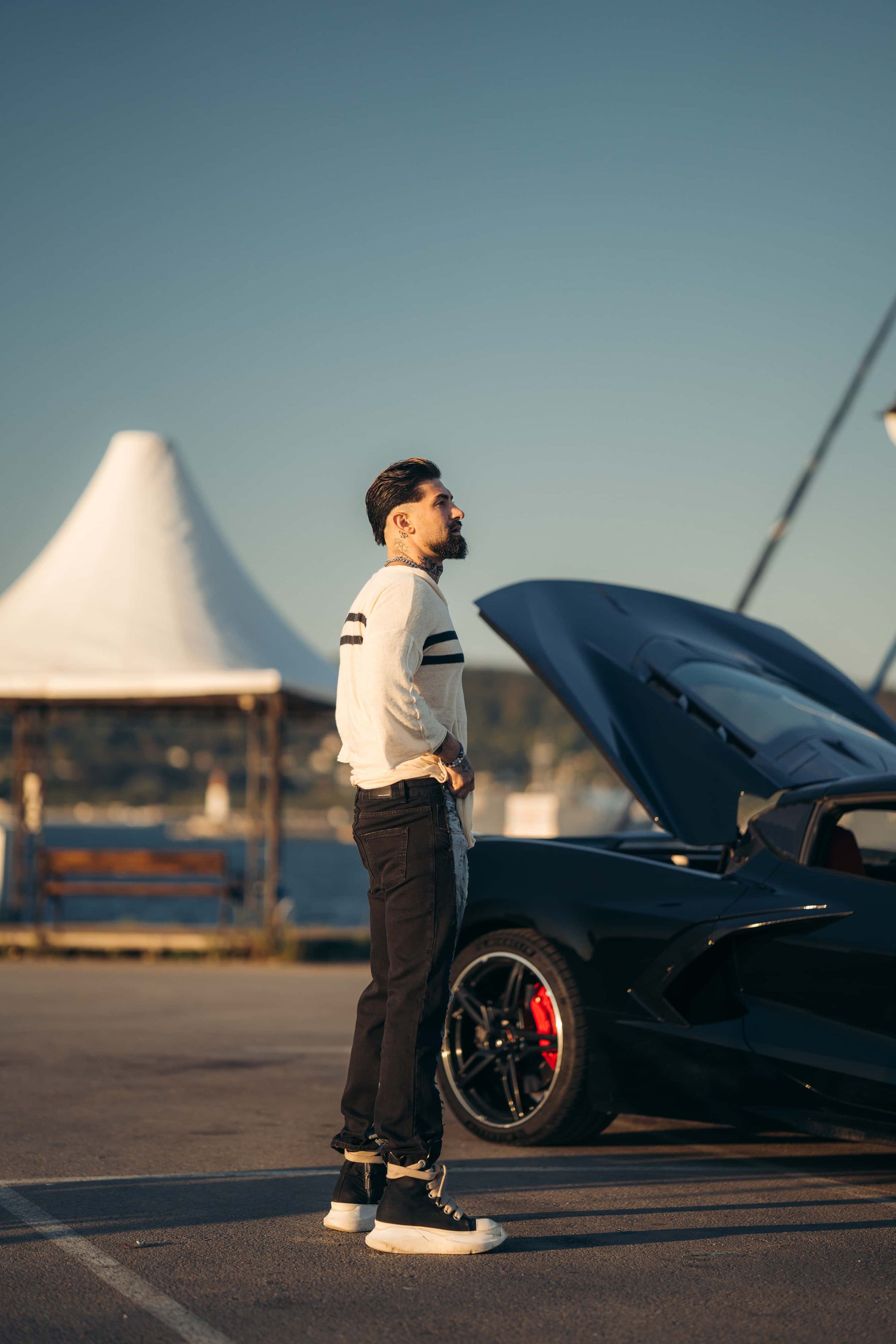 Hybrid Black / Paintbrush Goth Jeans